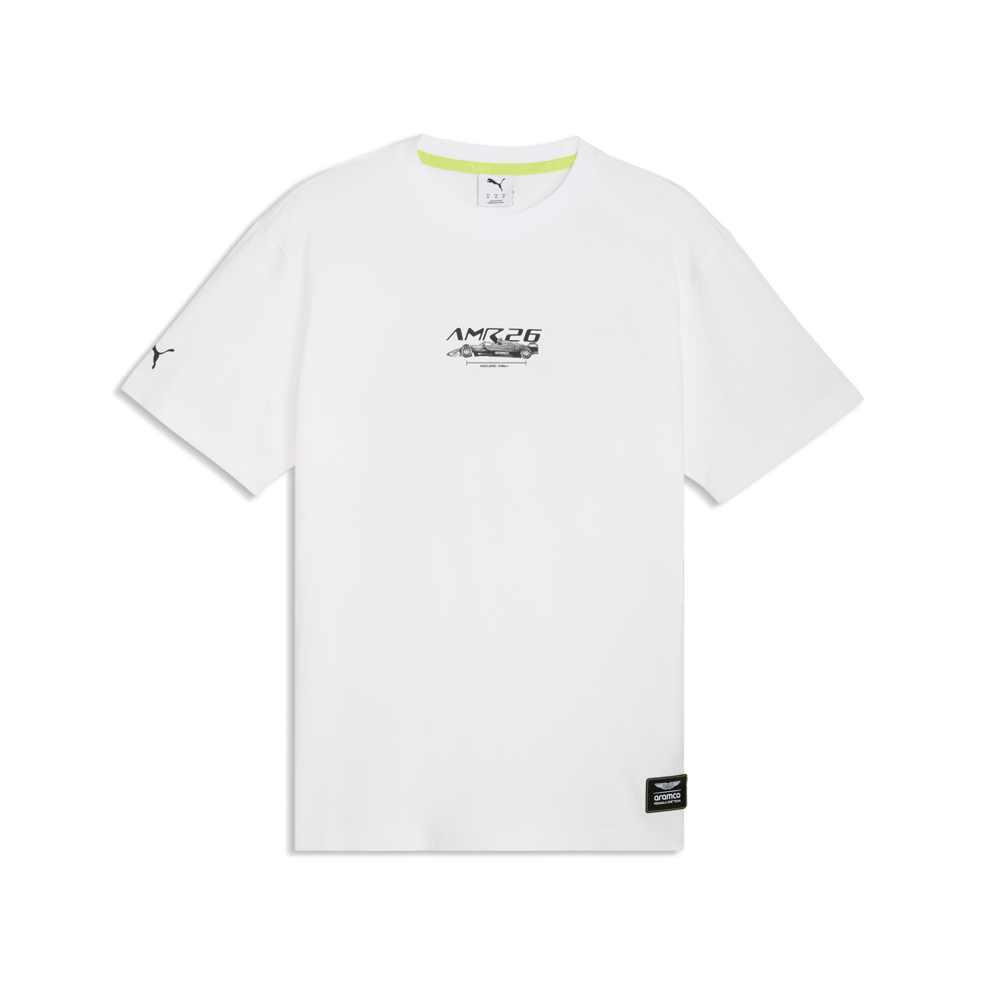 PUMA x ASTON MARTIN ARAMCO F1Â® TEAM T-shirt voor Heren, Wit, Maat XXL