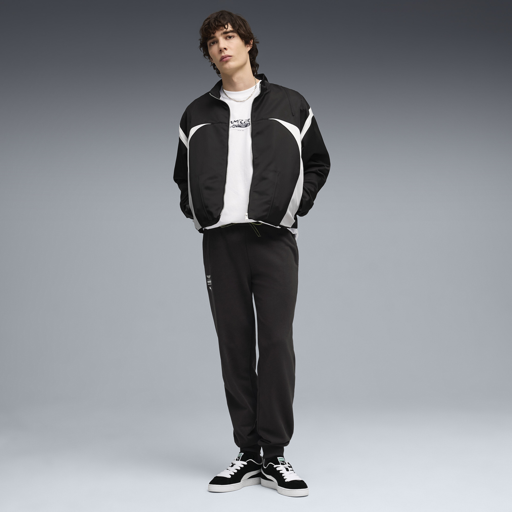 PUMA x ASTON MARTIN ARAMCO F1Â® TEAM Essentials sweatpants voor Heren, Zwart, Maat XL thumbnail 2