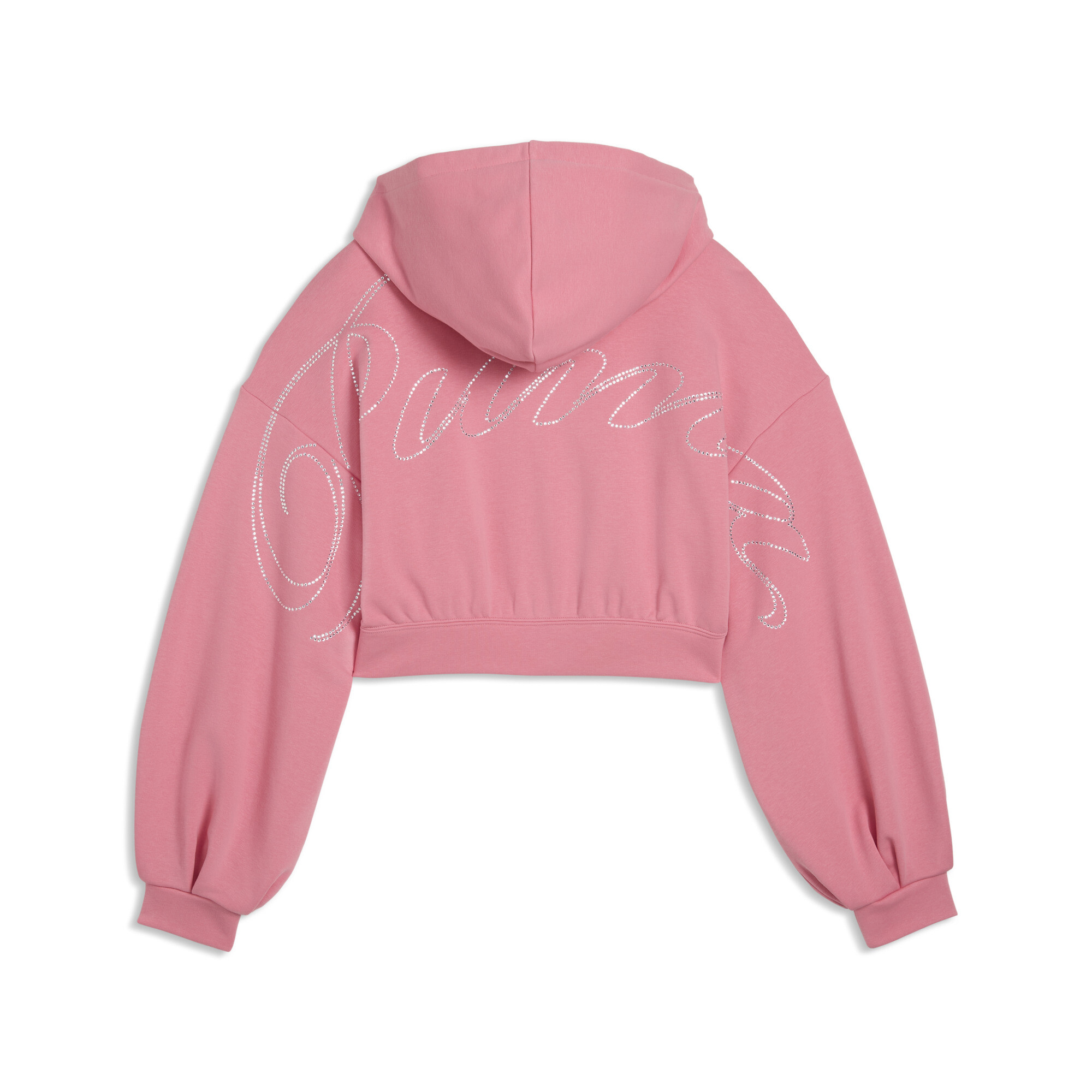 PUMA Essentials Graphics Bedazzled hoodie met rits voor Dames, Roze, Maat L thumbnail 2