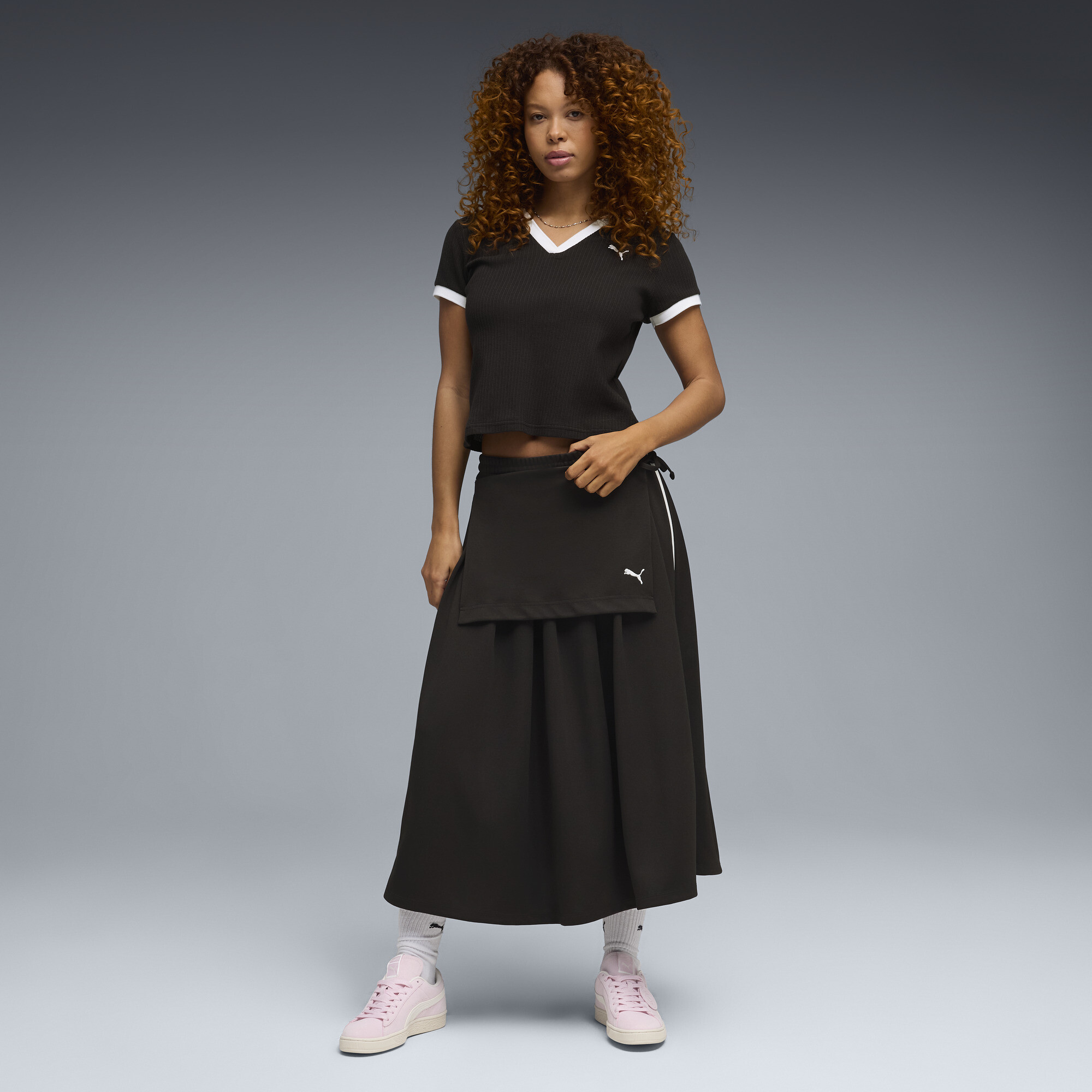 PUMA Wardrobe Essentials polo voor Dames, Zwart, Maat S thumbnail 2