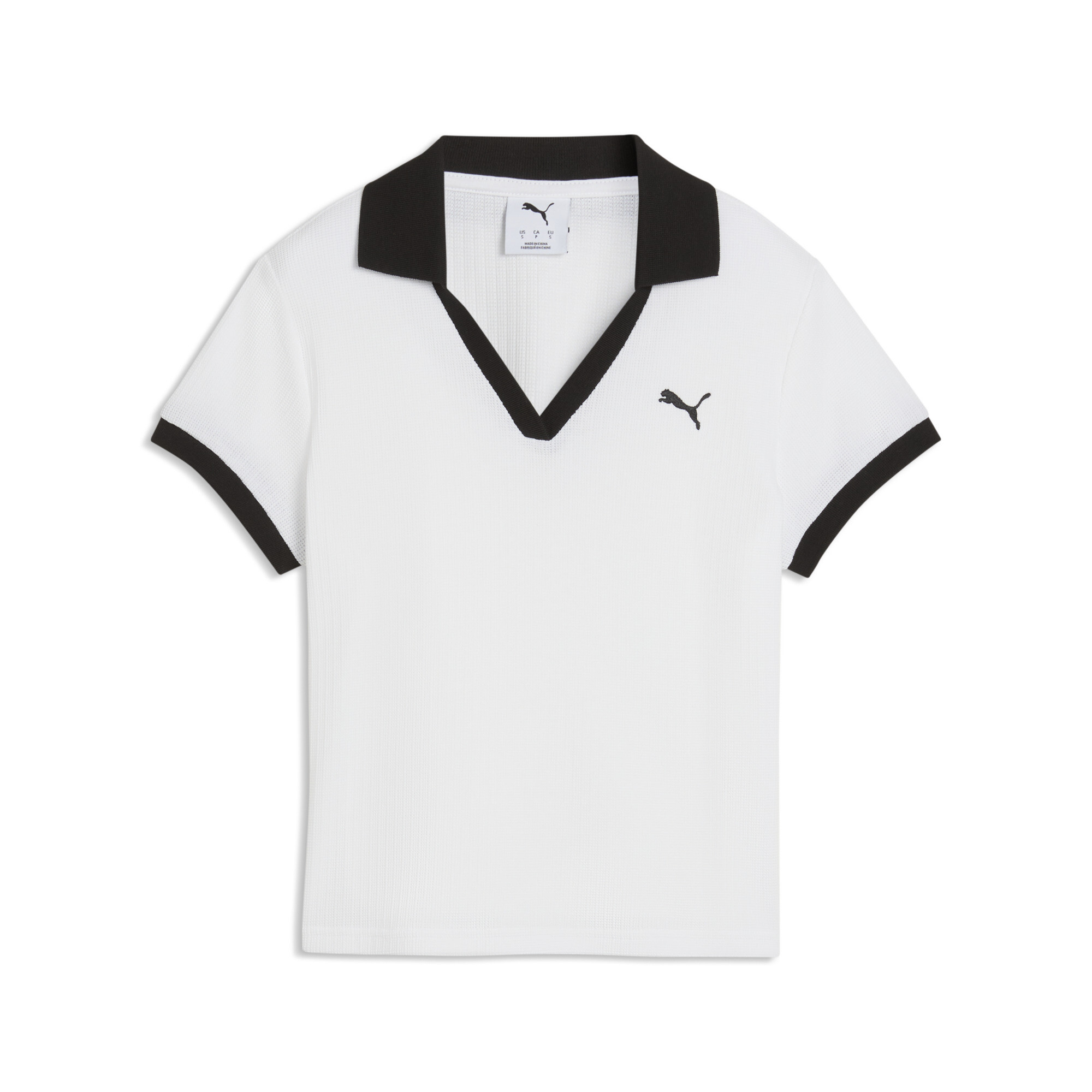 PUMA Wardrobe Essentials polo voor Dames, Wit, Maat M
