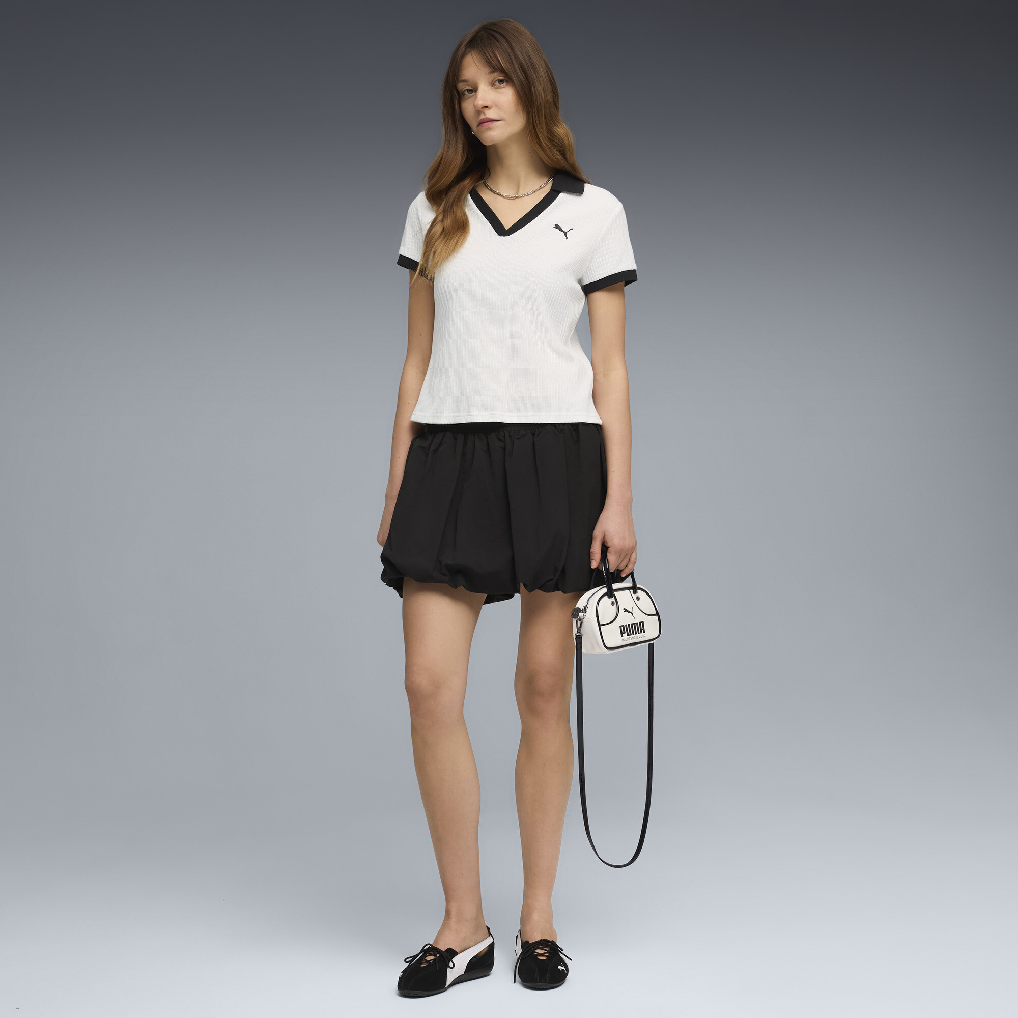 PUMA Wardrobe Essentials polo voor Dames, Wit, Maat M thumbnail 2