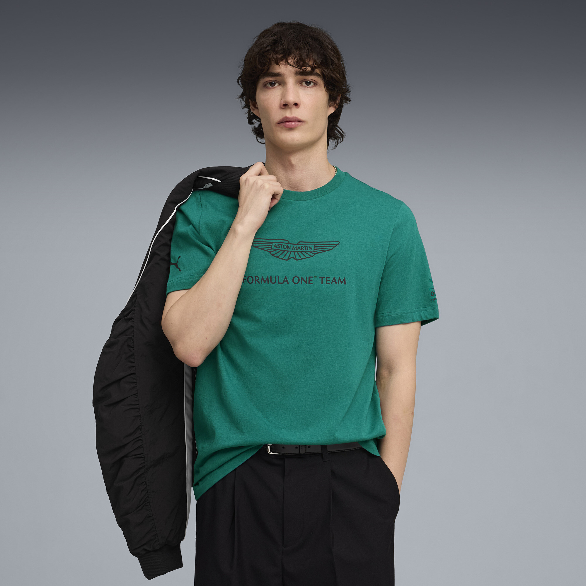 Polera PUMA x ASTON MARTIN ARAMCO F1® TEAM Essentials Big Logo para hombre