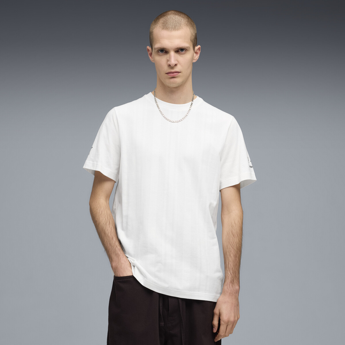 BMW M MOTORSPORT Jacquard T-Shirt Men in White by PUMA, XS