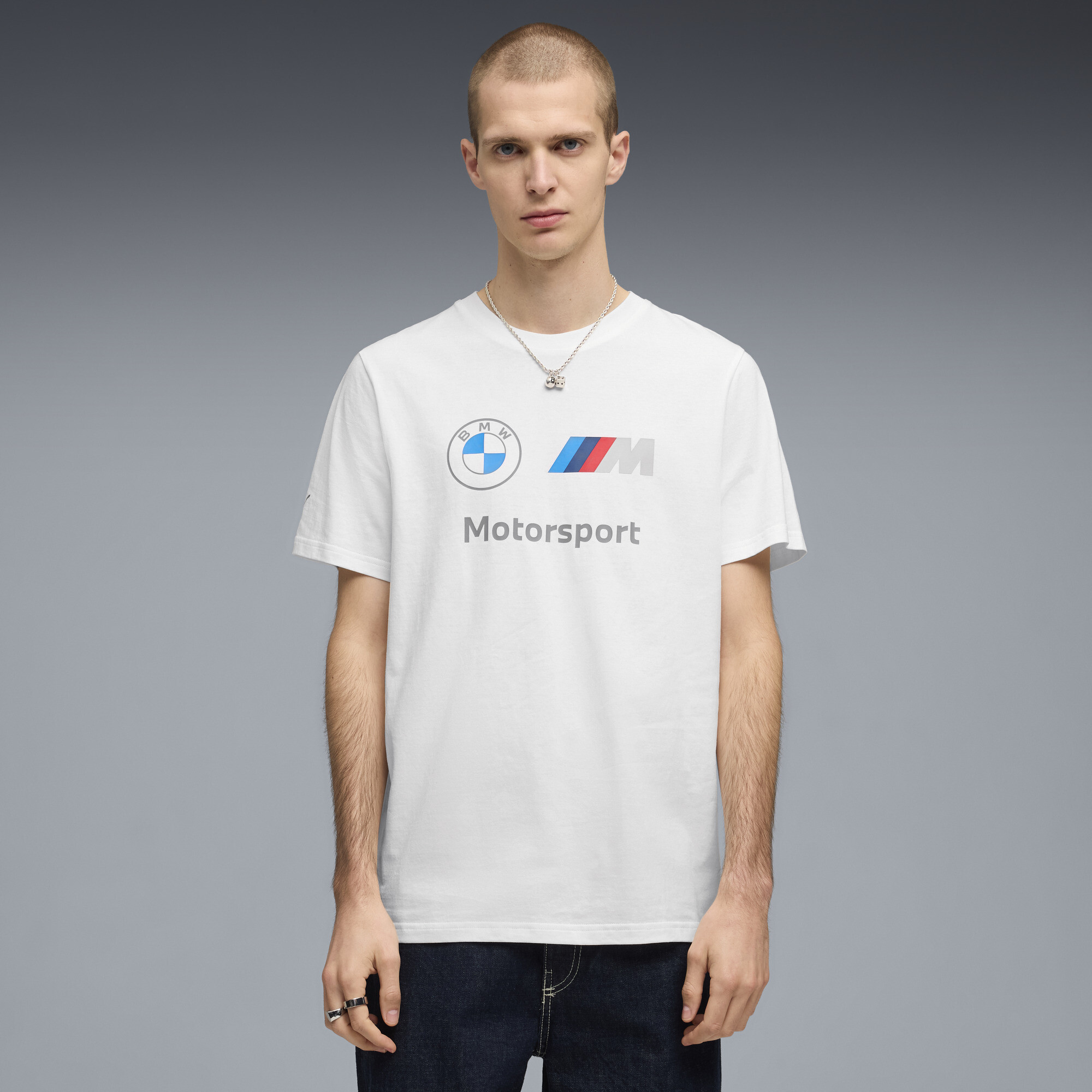 PUMA BMW M MOTORSPORT Essentials+ T-shirt voor Heren, Wit, Maat XXL thumbnail 4