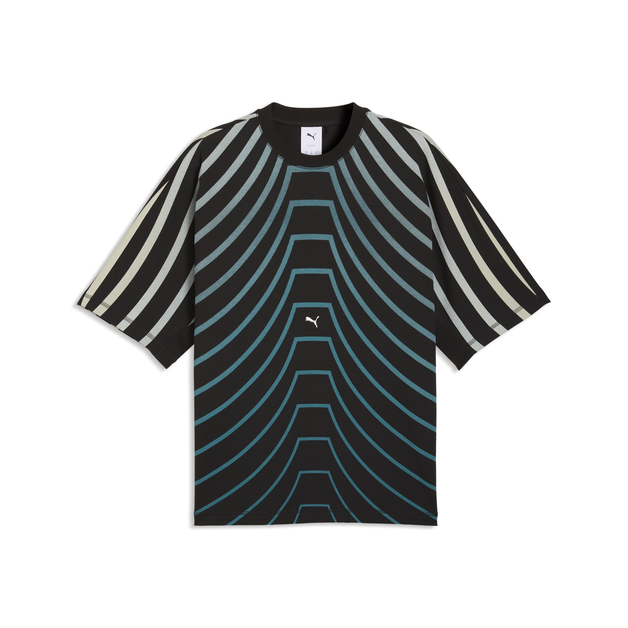 PUMA CLRT grafisch uniseks T-shirt, Zwart, Maat M thumbnail 3