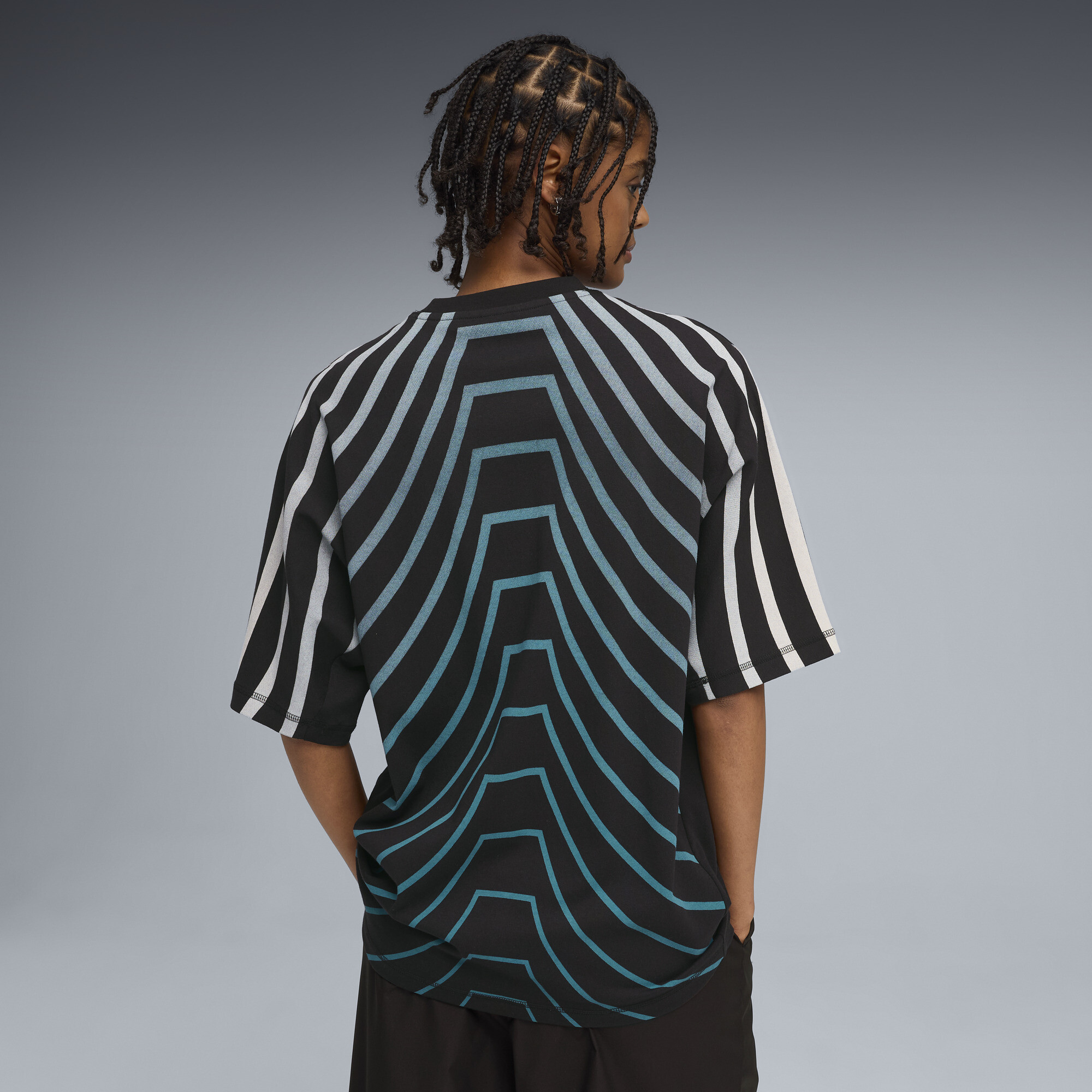 PUMA CLRT grafisch uniseks T-shirt, Zwart, Maat M thumbnail 5