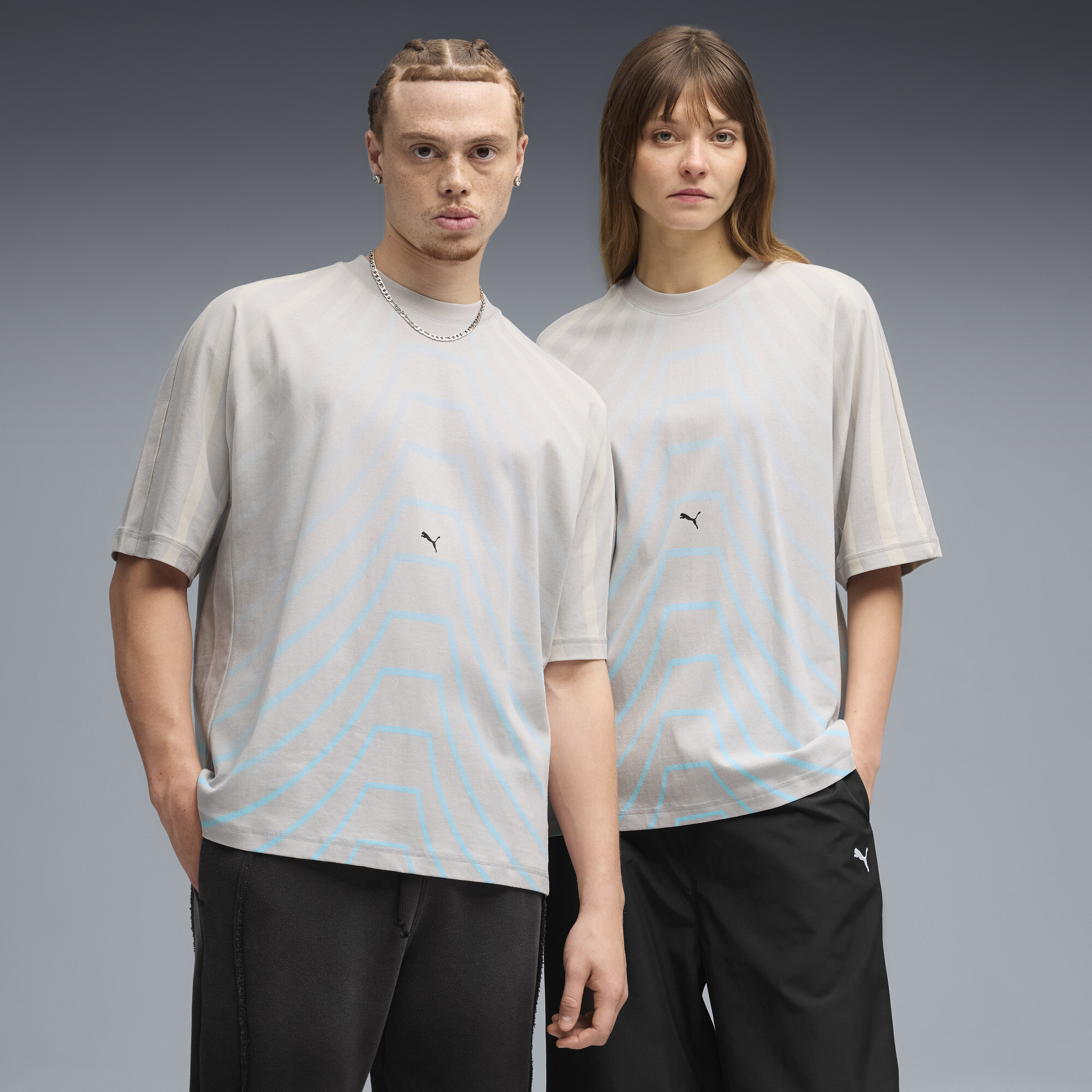PUMA CLRT Men's Graphic T-Shirt in Grey, Size XL