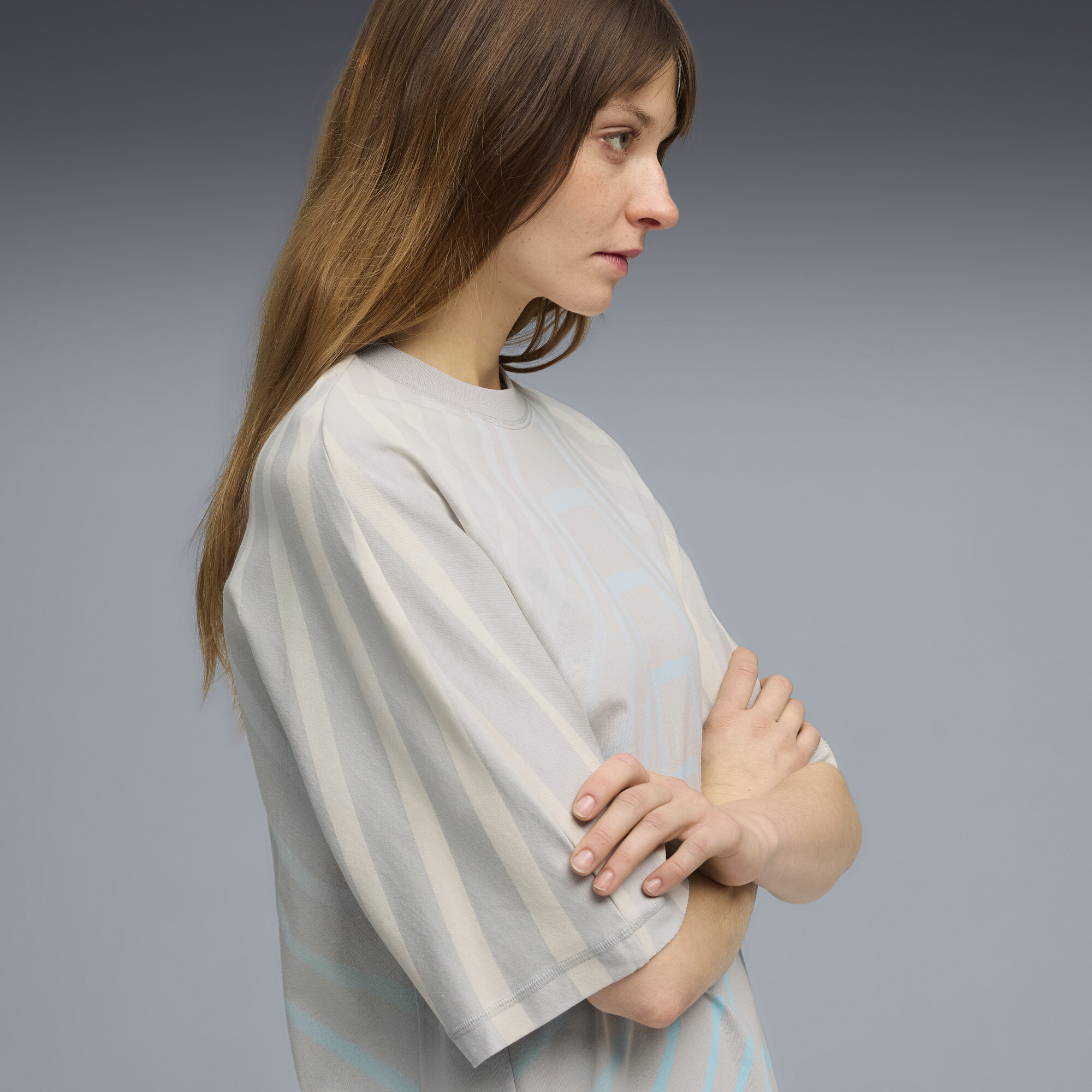 PUMA CLRT grafisch uniseks T-shirt, Grijs, Maat S thumbnail 7