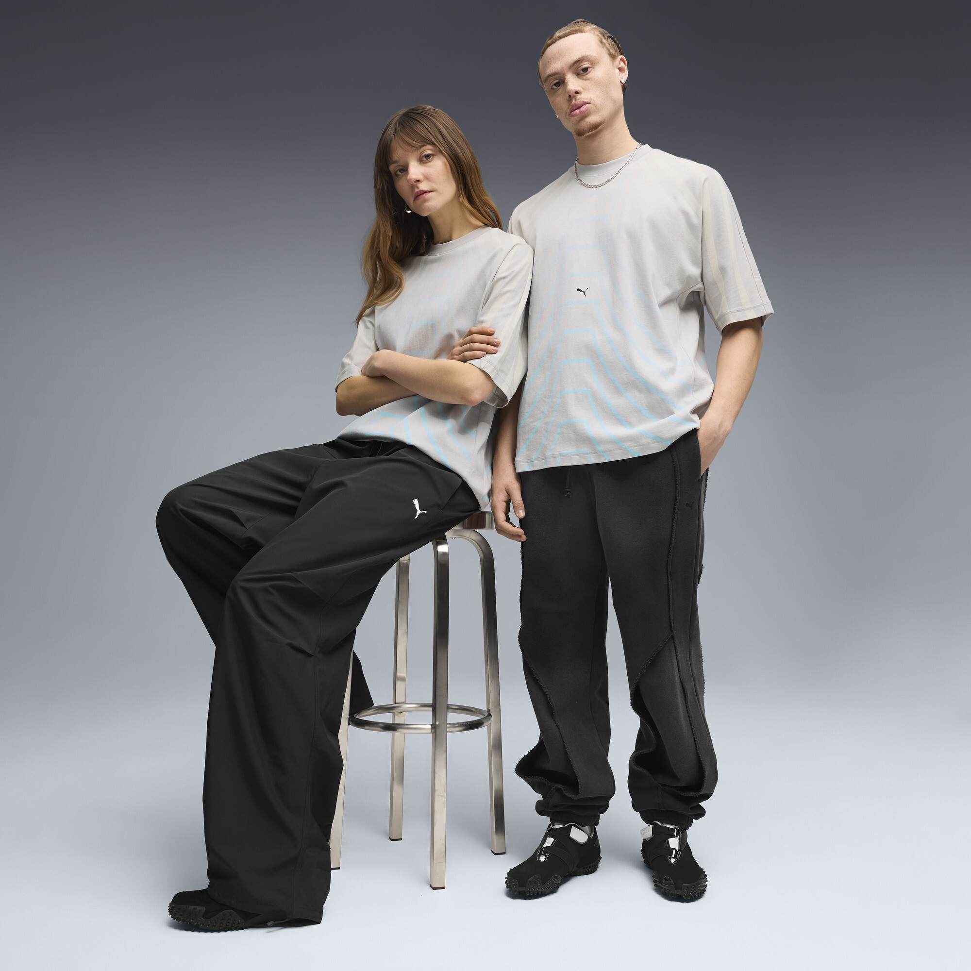 PUMA CLRT grafisch uniseks T-shirt, Grijs, Maat S thumbnail 6