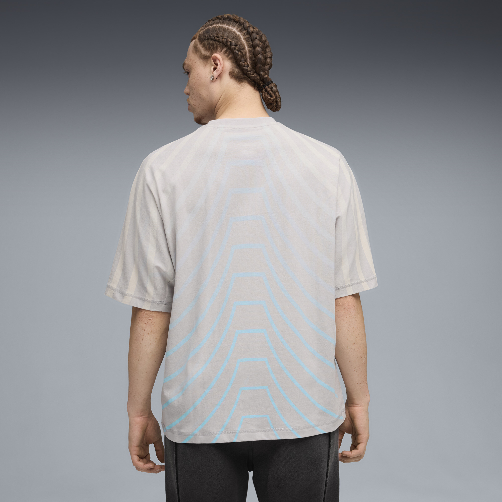 PUMA CLRT grafisch uniseks T-shirt, Grijs, Maat S thumbnail 5