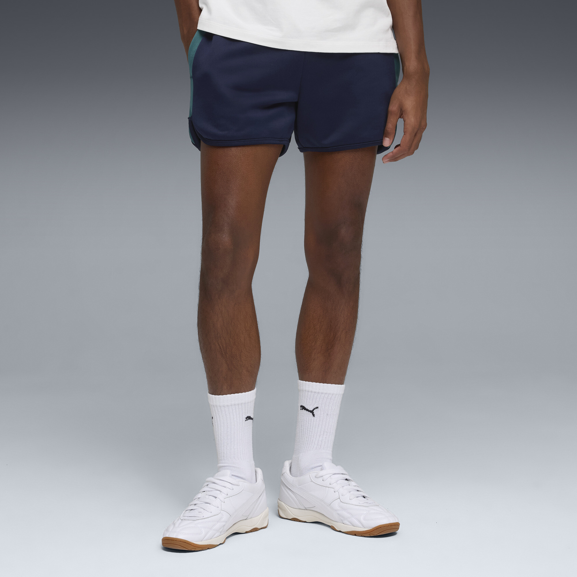PUMA T7 Men's Knit Shorts in Blue, Size XL