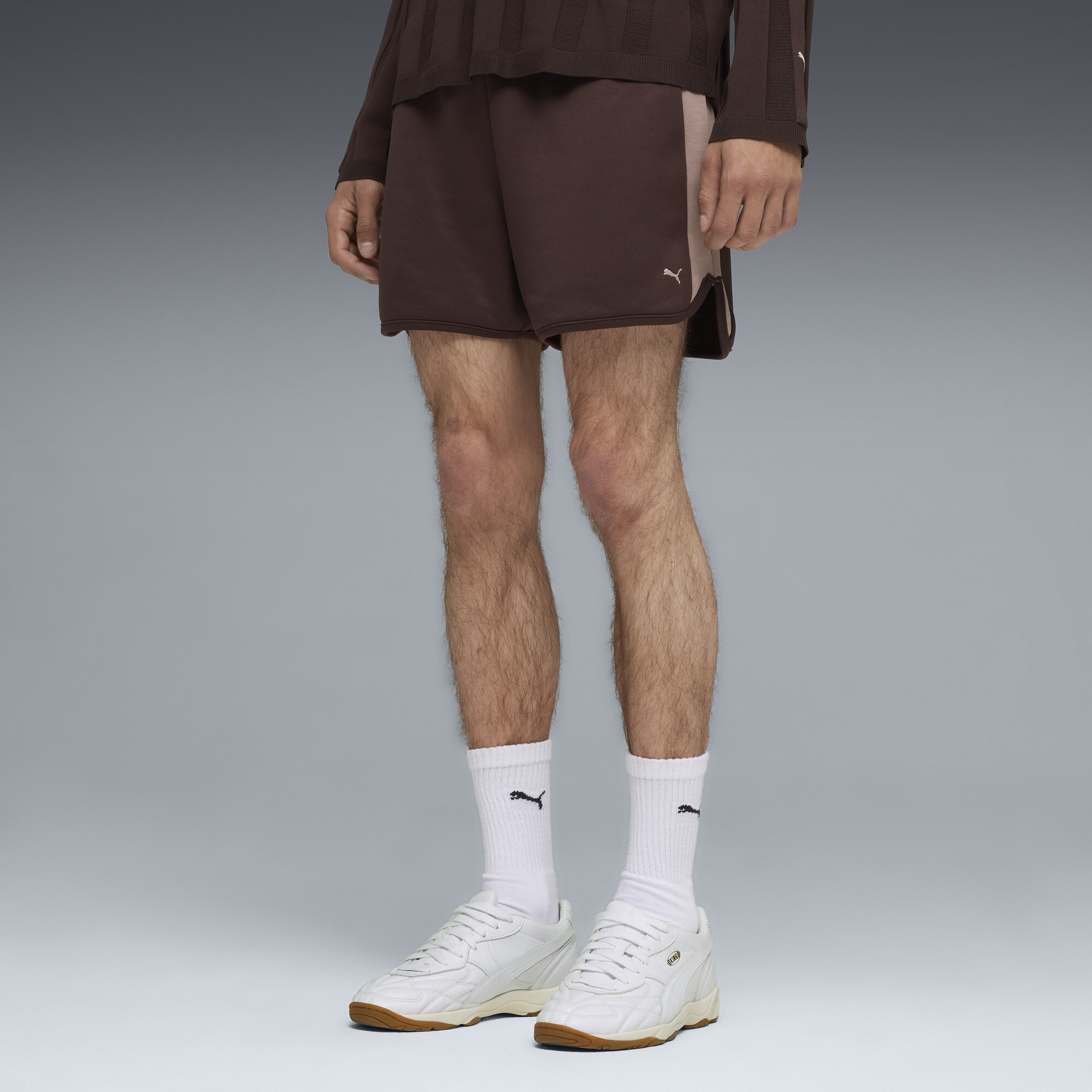 PUMA T7 gebreide short voor Heren, Bruin, Maat XL