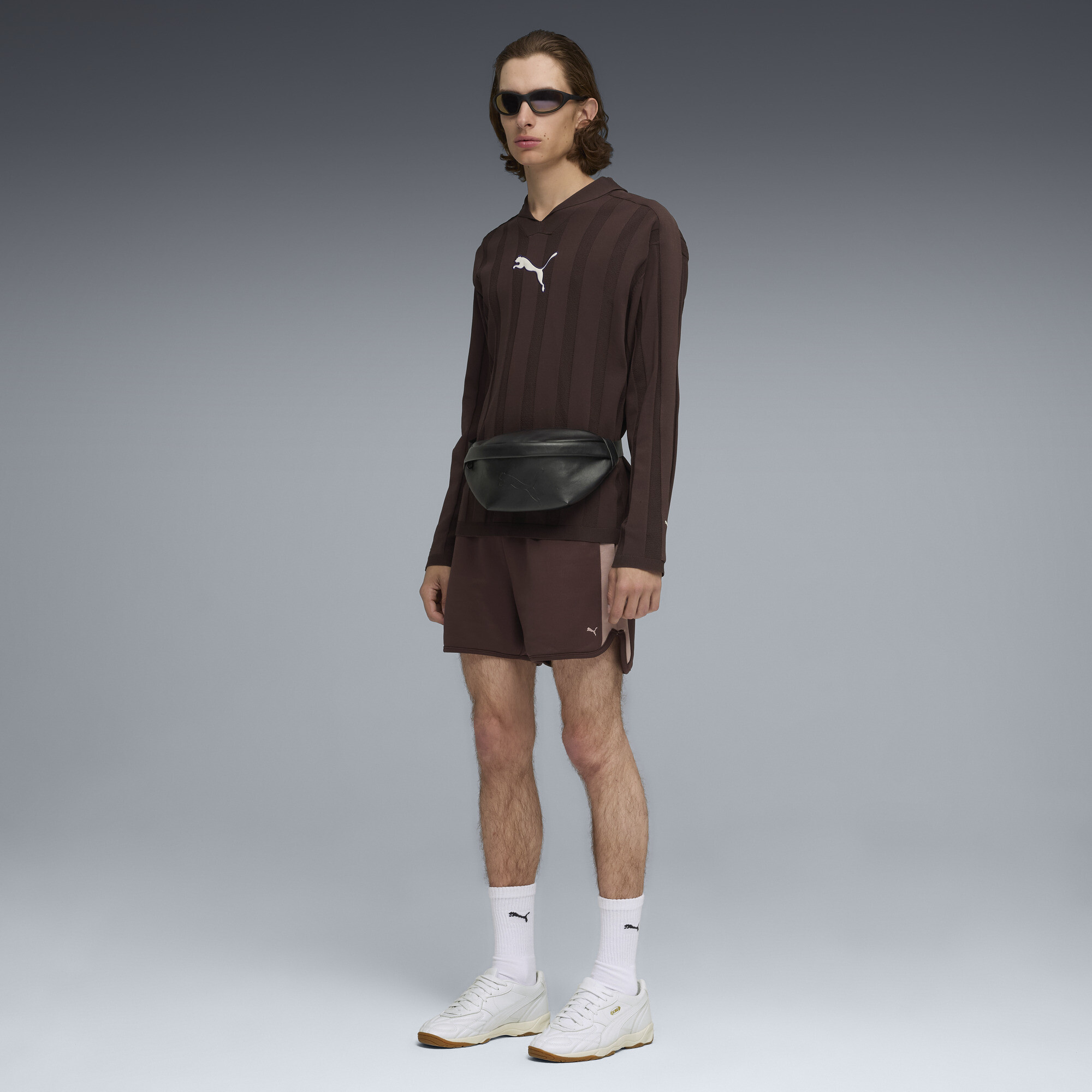 PUMA T7 gebreide short voor Heren, Bruin, Maat XL thumbnail 6