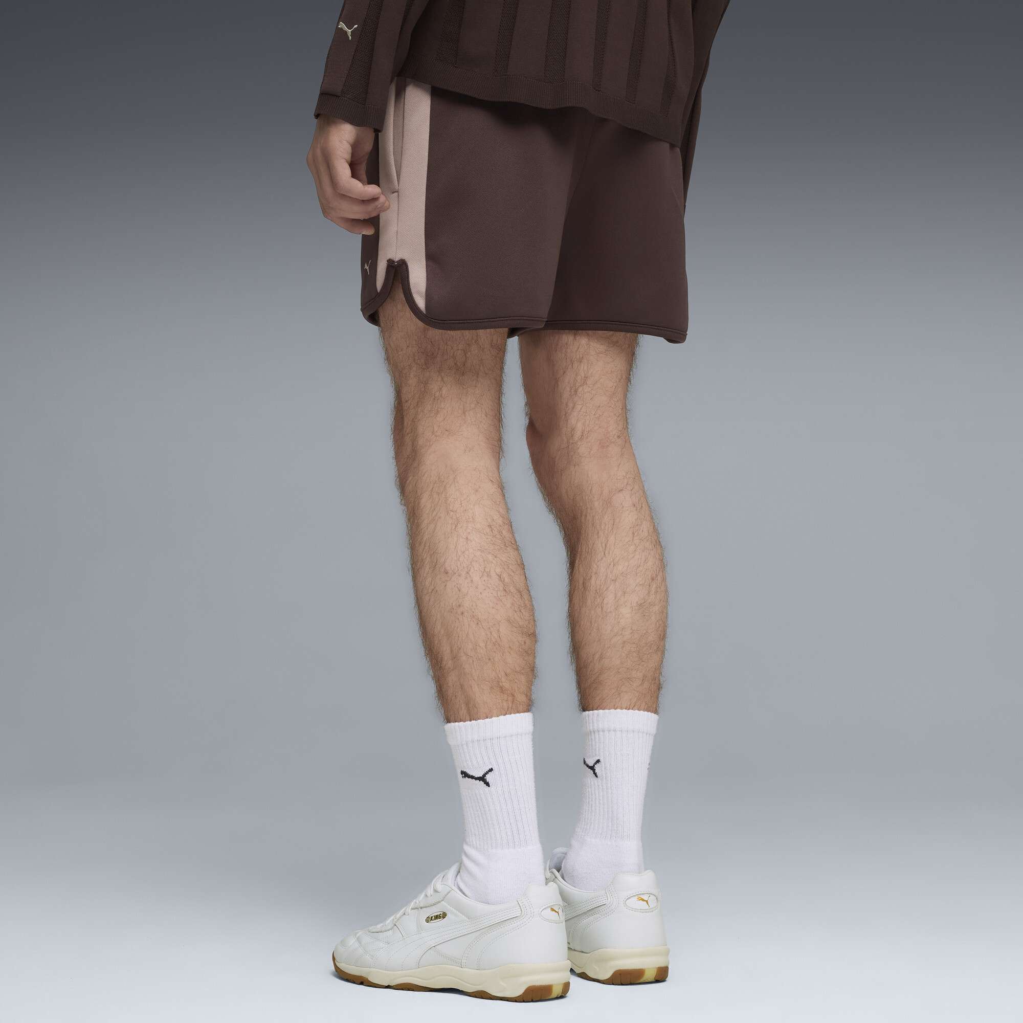 PUMA T7 gebreide short voor Heren, Bruin, Maat XL thumbnail 5