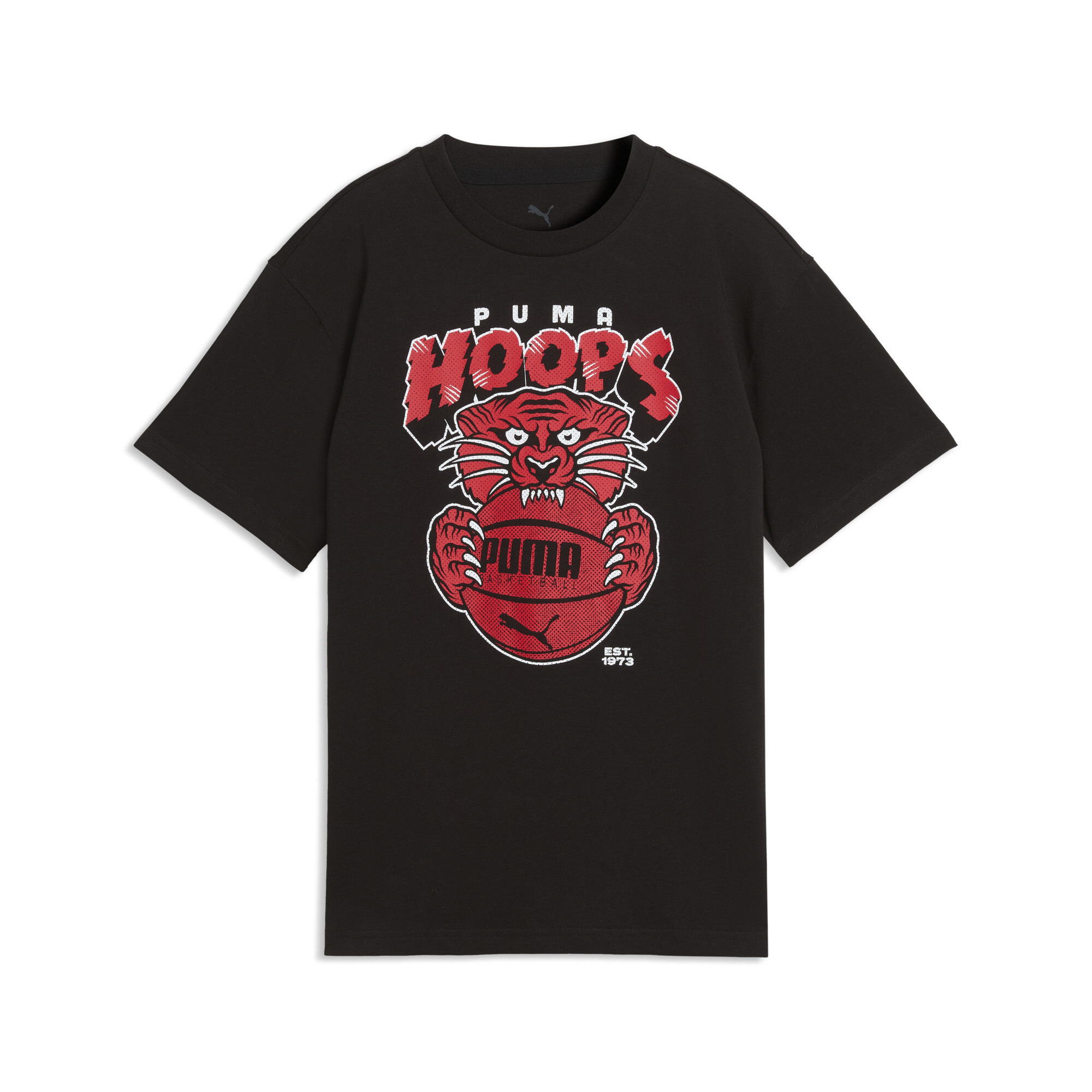 PUMA Flagrant Foul relaxed basketbal-T-shirt voor Heren, Zwart, Maat 15-16Y