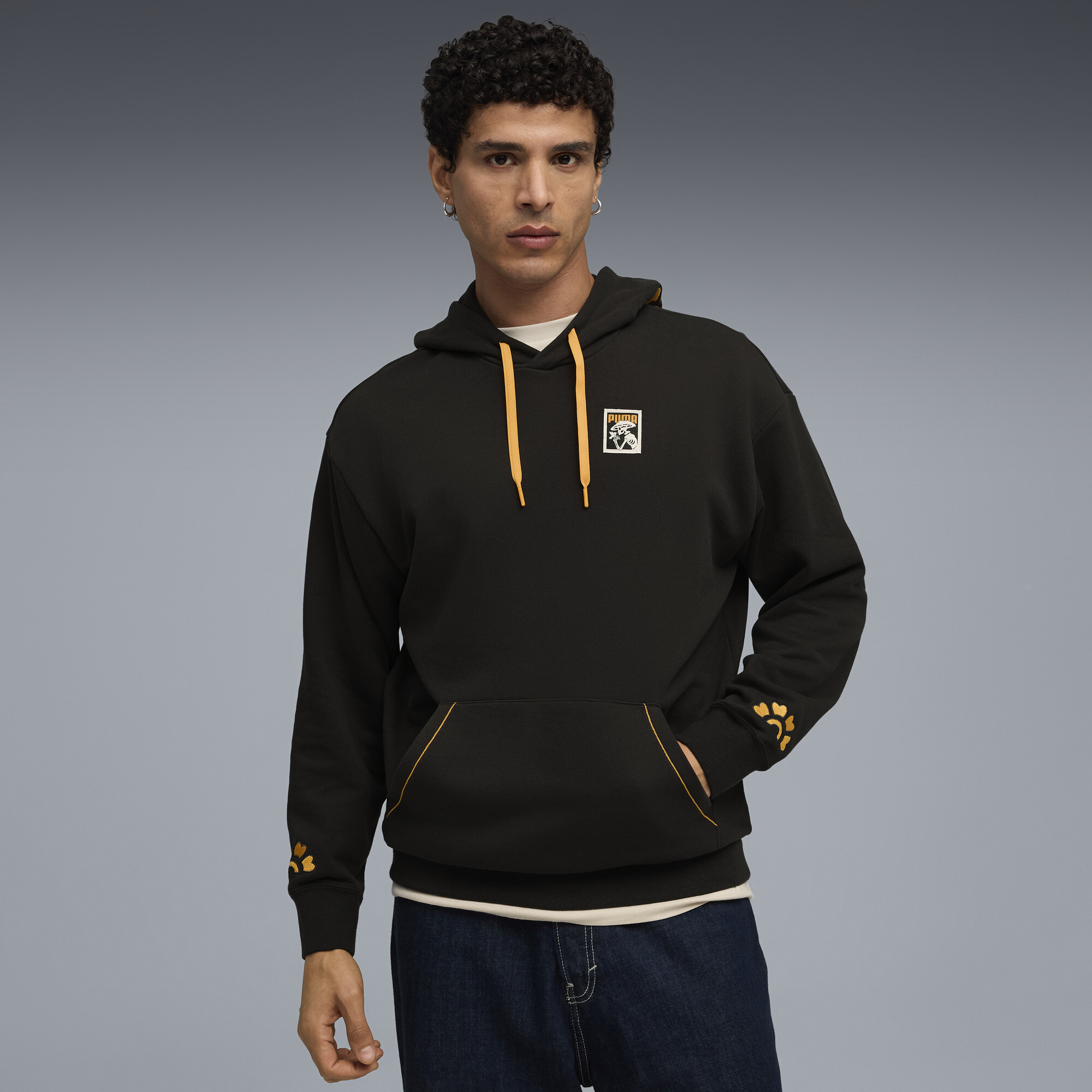 Puma Día De Muertos Relaxed Fit Hoodie In Black