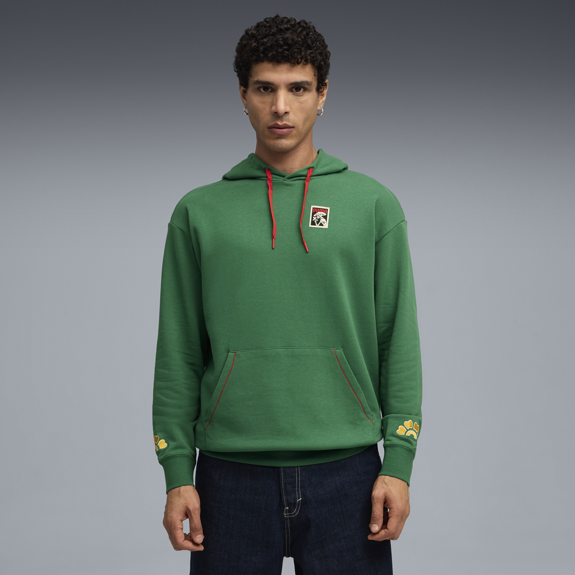 Puma Día De Muertos Relaxed Fit Hoodie In Green