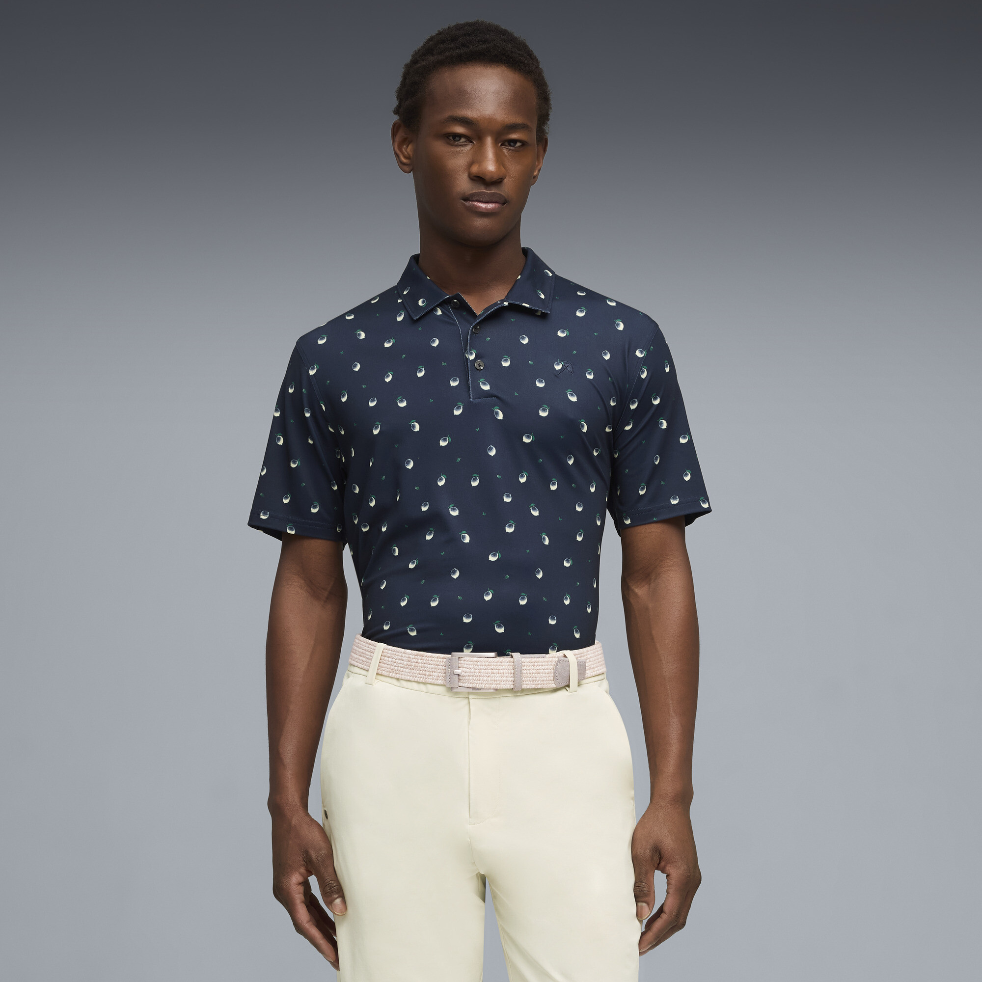 PUMA x ARNOLD PALMER CLOUDSPUN Lemon polo voor Heren, Blauw, Maat 4XL thumbnail 4