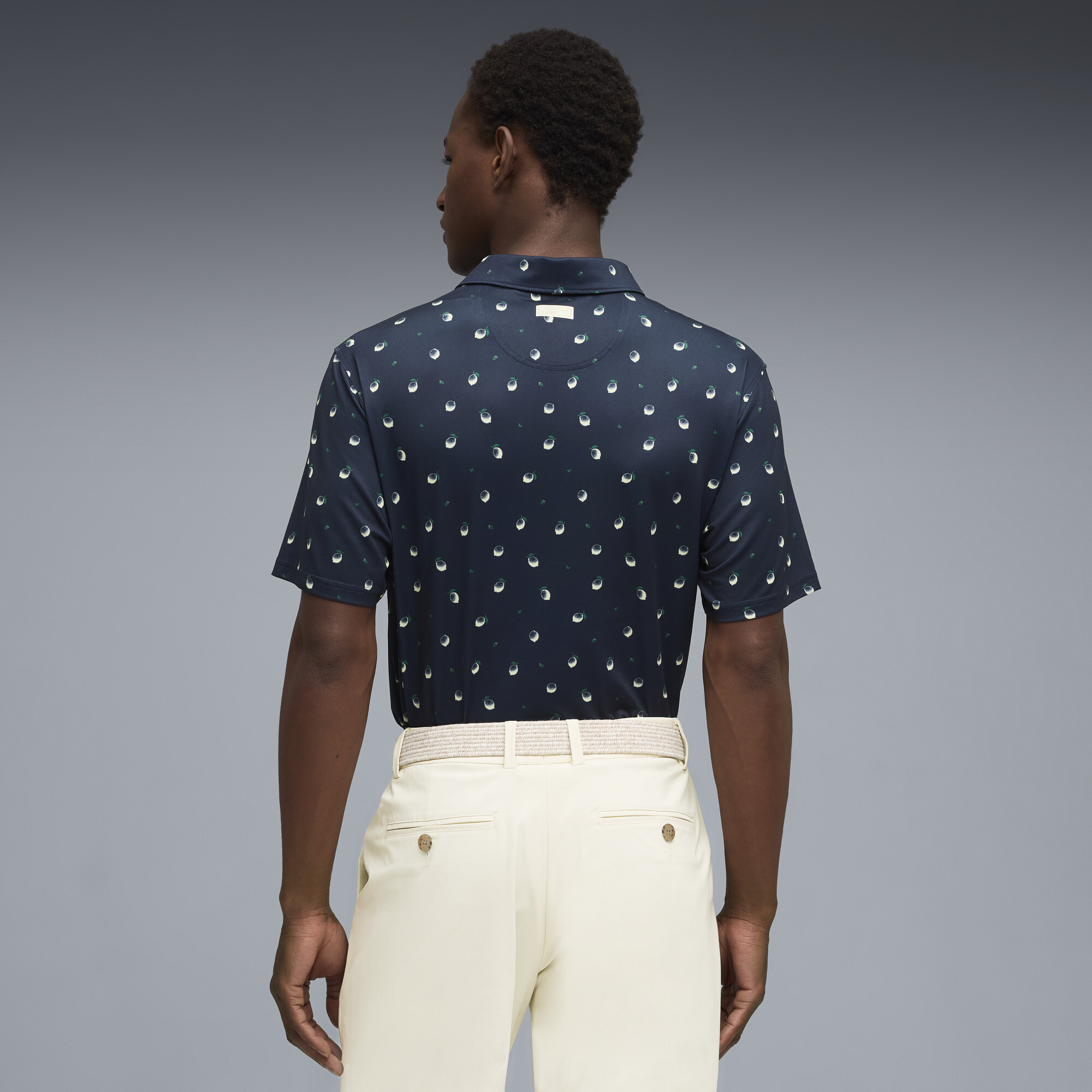 PUMA x ARNOLD PALMER CLOUDSPUN Lemon polo voor Heren, Blauw, Maat 4XL thumbnail 3