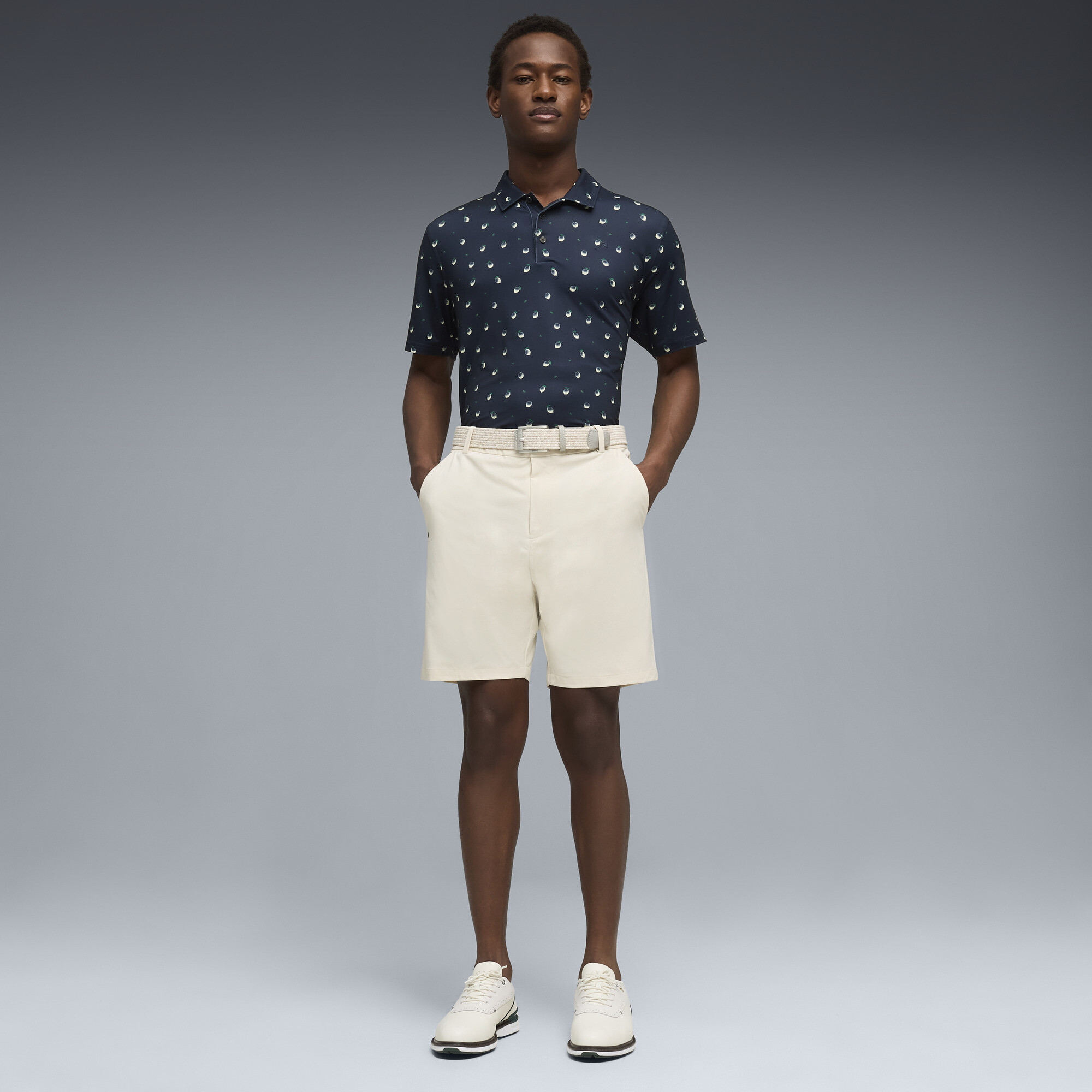 PUMA x ARNOLD PALMER CLOUDSPUN Lemon polo voor Heren, Blauw, Maat 4XL thumbnail 2