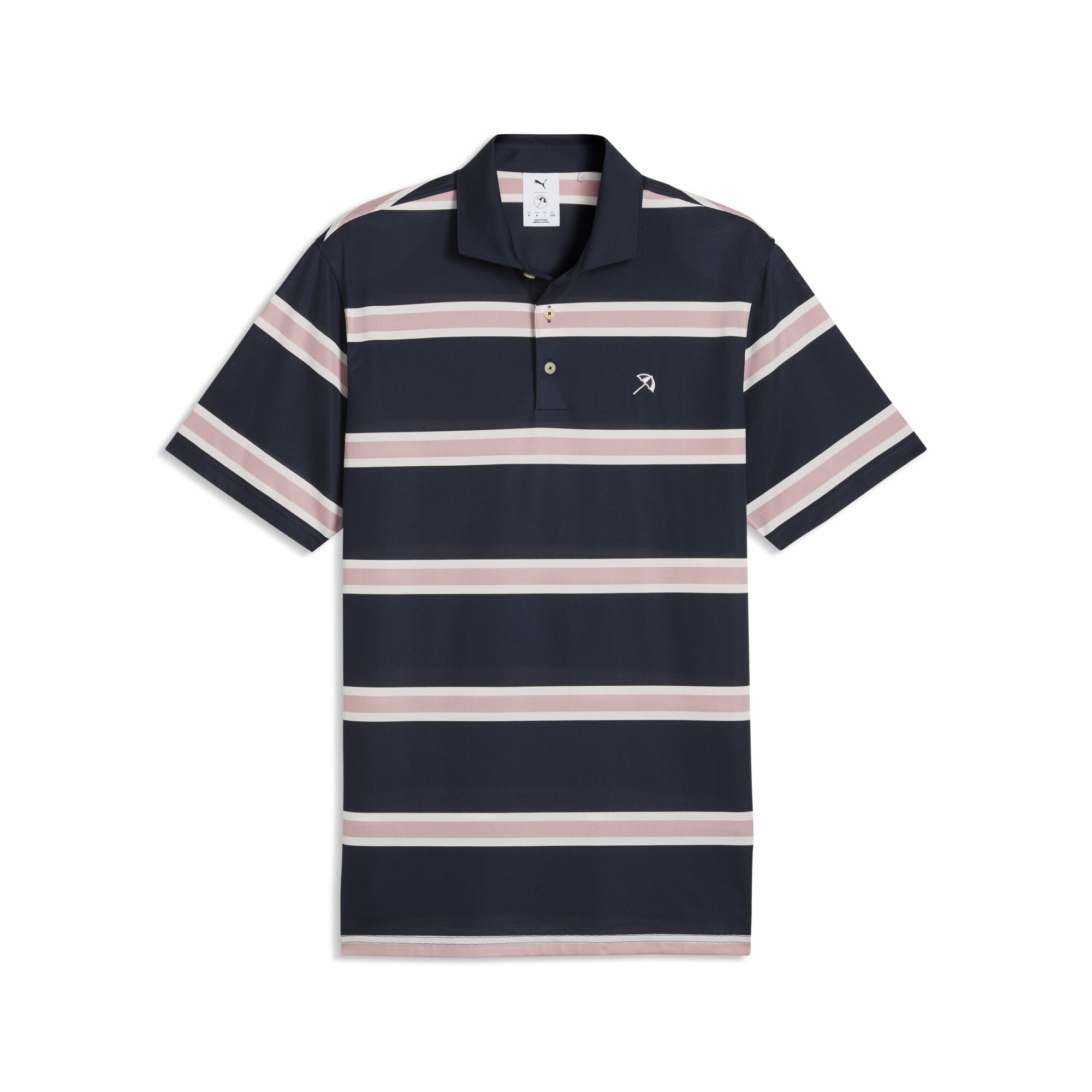 Męska koszulka polo golfowa PUMA x ARNOLD PALMER Pique Stripe, Akcesoria, Niebieski, 3XL