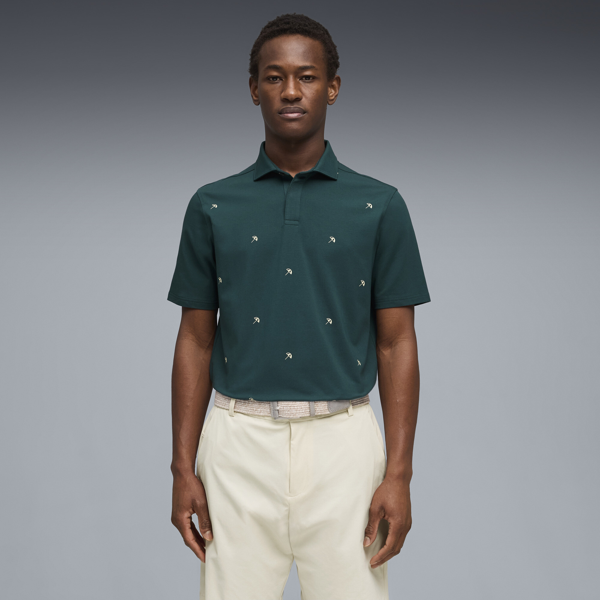 PUMA x ARNOLD PALMER Modalon Umbrella poloshirt voor Heren, Groen, Maat XXL thumbnail 4