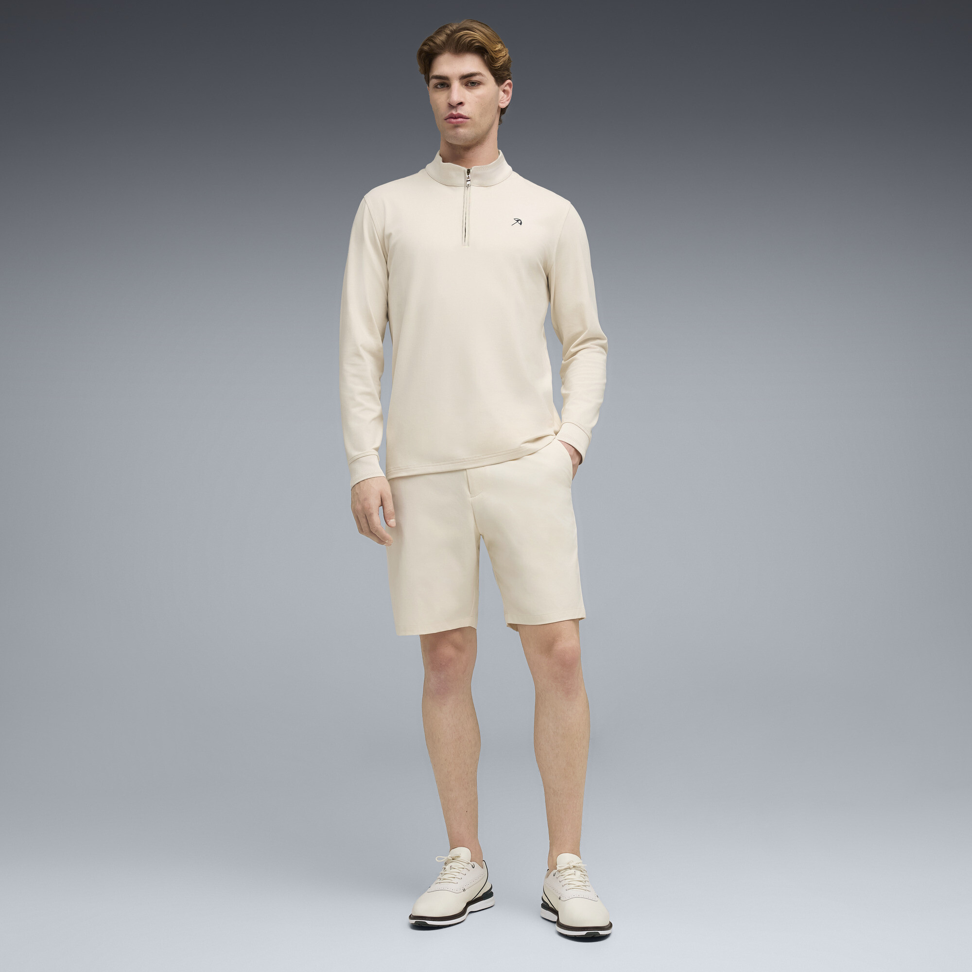 PUMA x ARNOLD PALMER CLOUDSPUN golfjack met kwartrits voor Heren, Maat S thumbnail 3