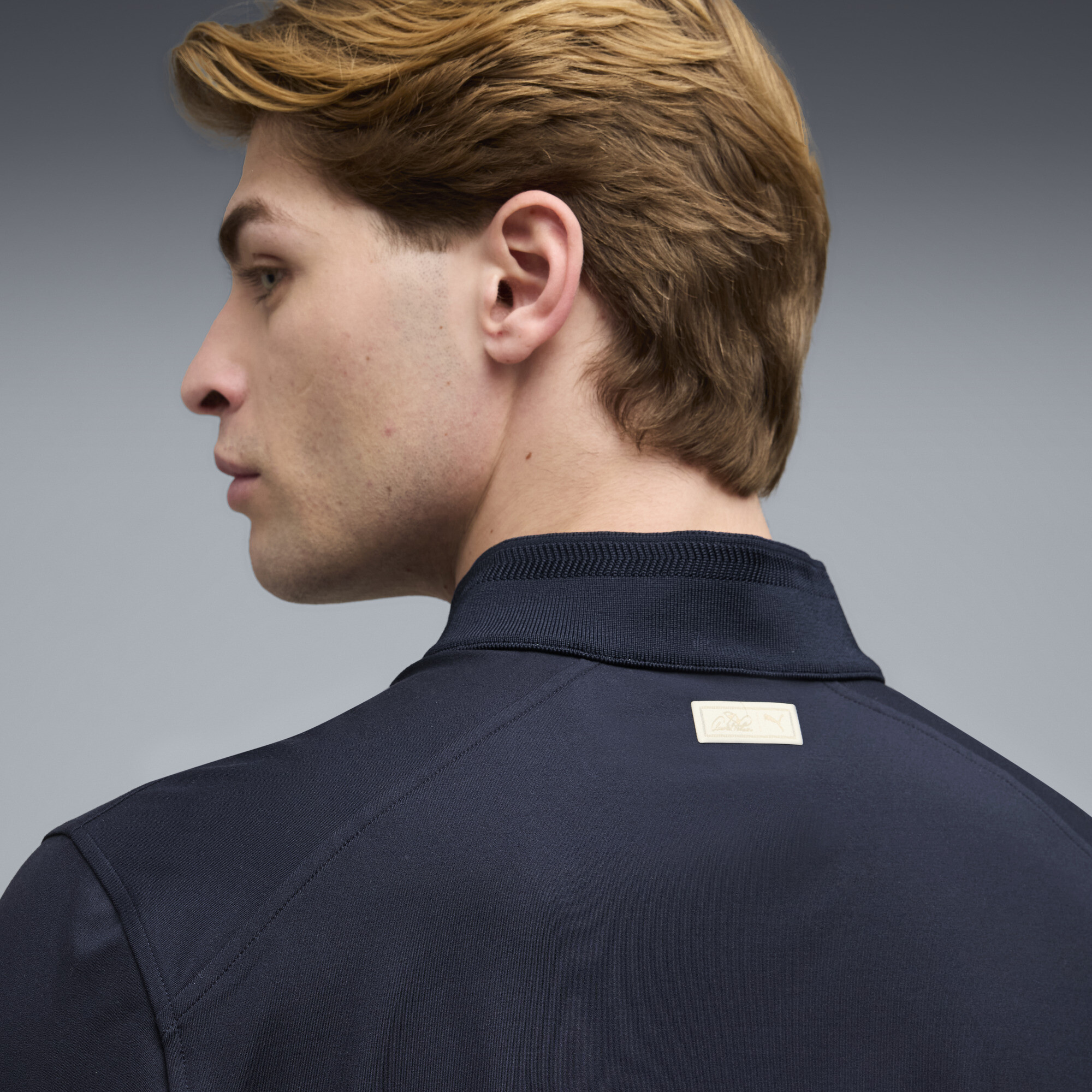 PUMA x ARNOLD PALMER CLOUDSPUN golfjack met kwartrits voor Heren, Blauw, Maat S thumbnail 2