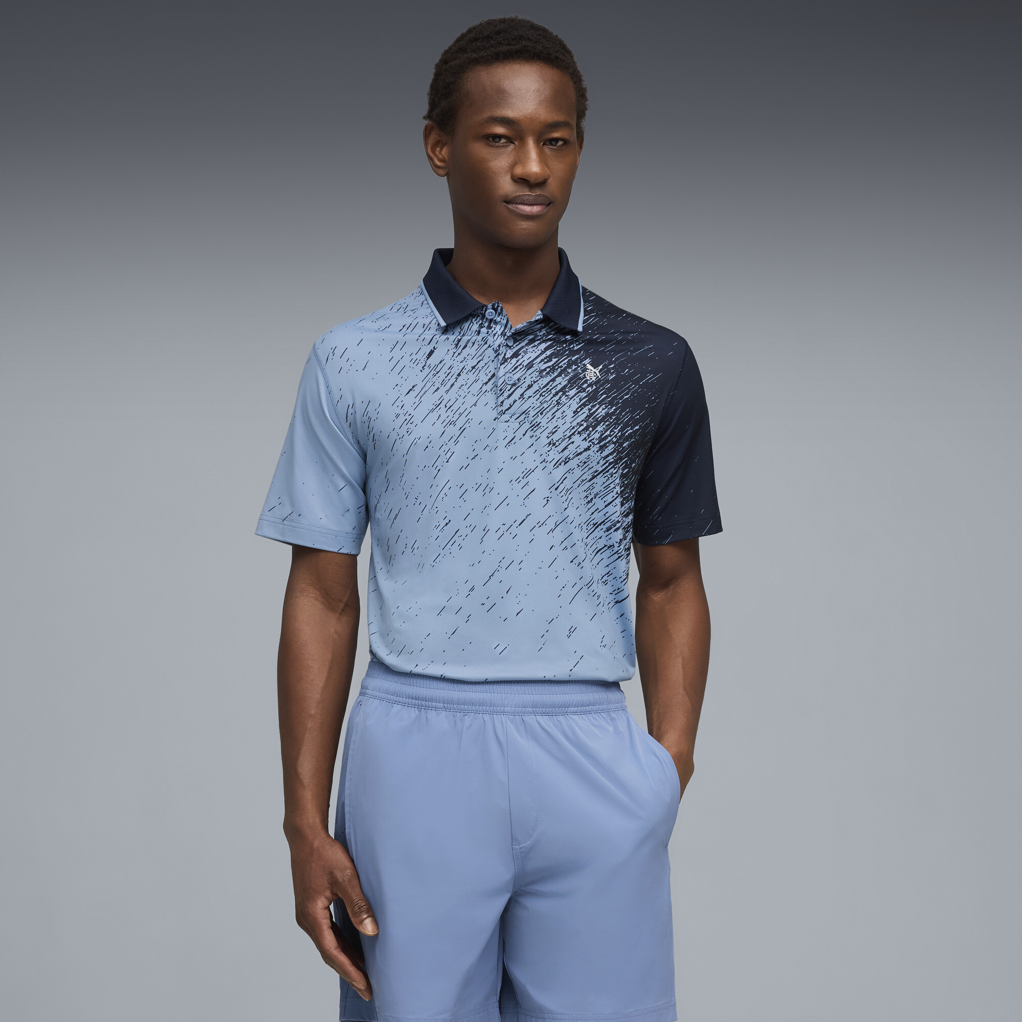 PUMA x REIGNING CHAMP golfpolo voor Heren, Blauw, Maat S thumbnail 4