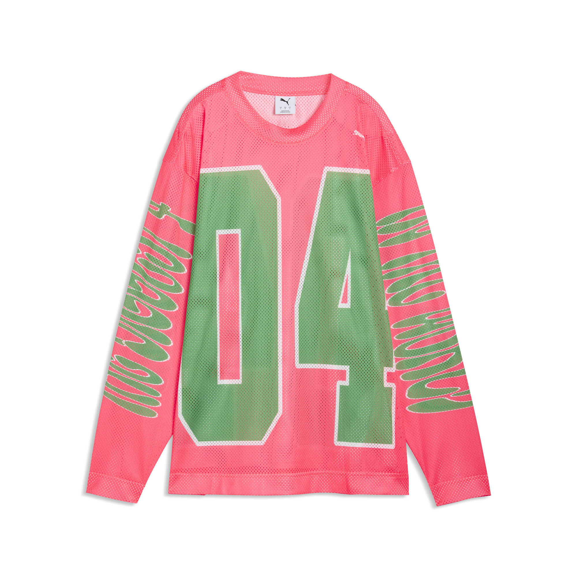 PUMA Flau'jae oversized shirt met lange mouwen voor Dames, Roze, Maat L