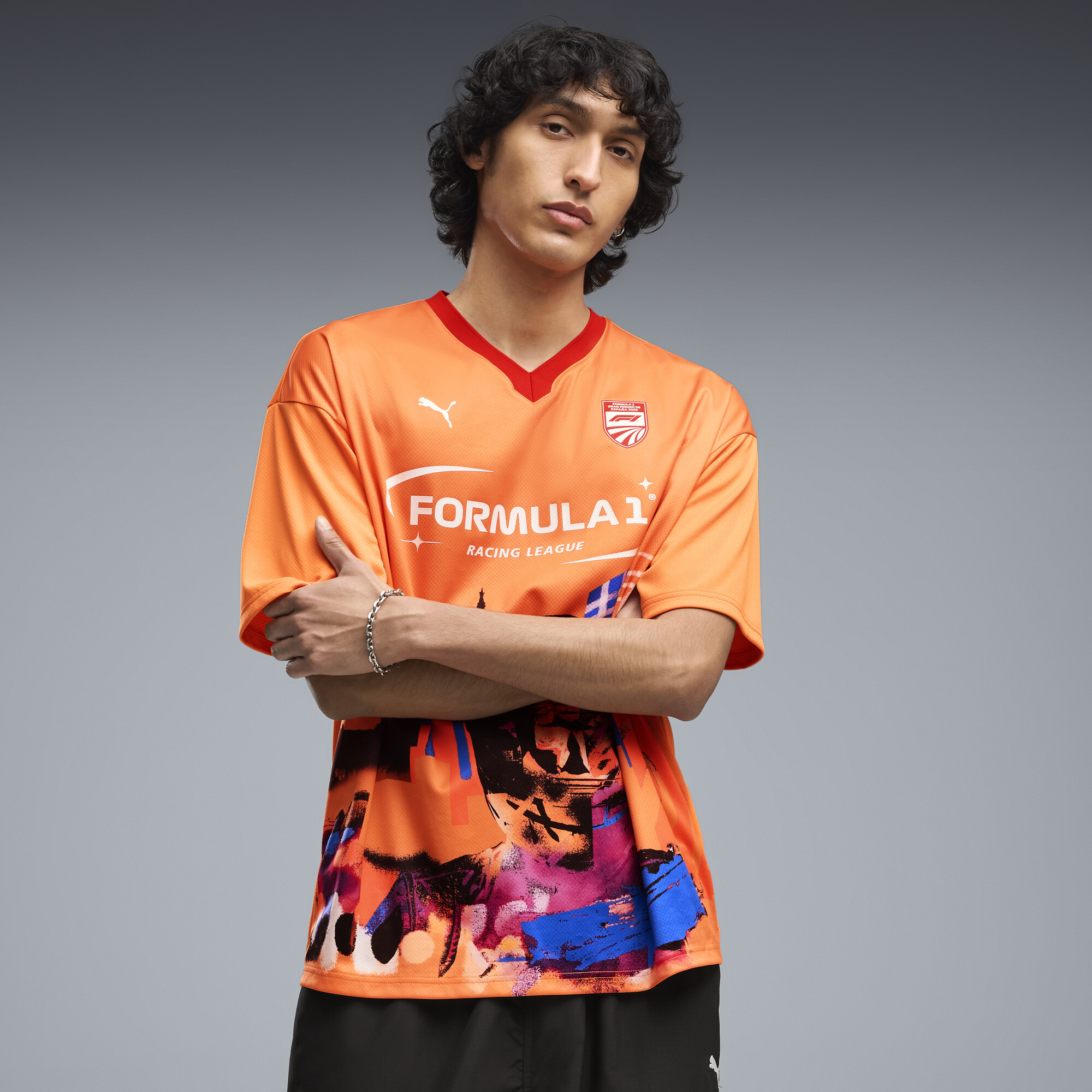 PUMA F1® Spain Men's Relaxed Jersey in Orange, Size M