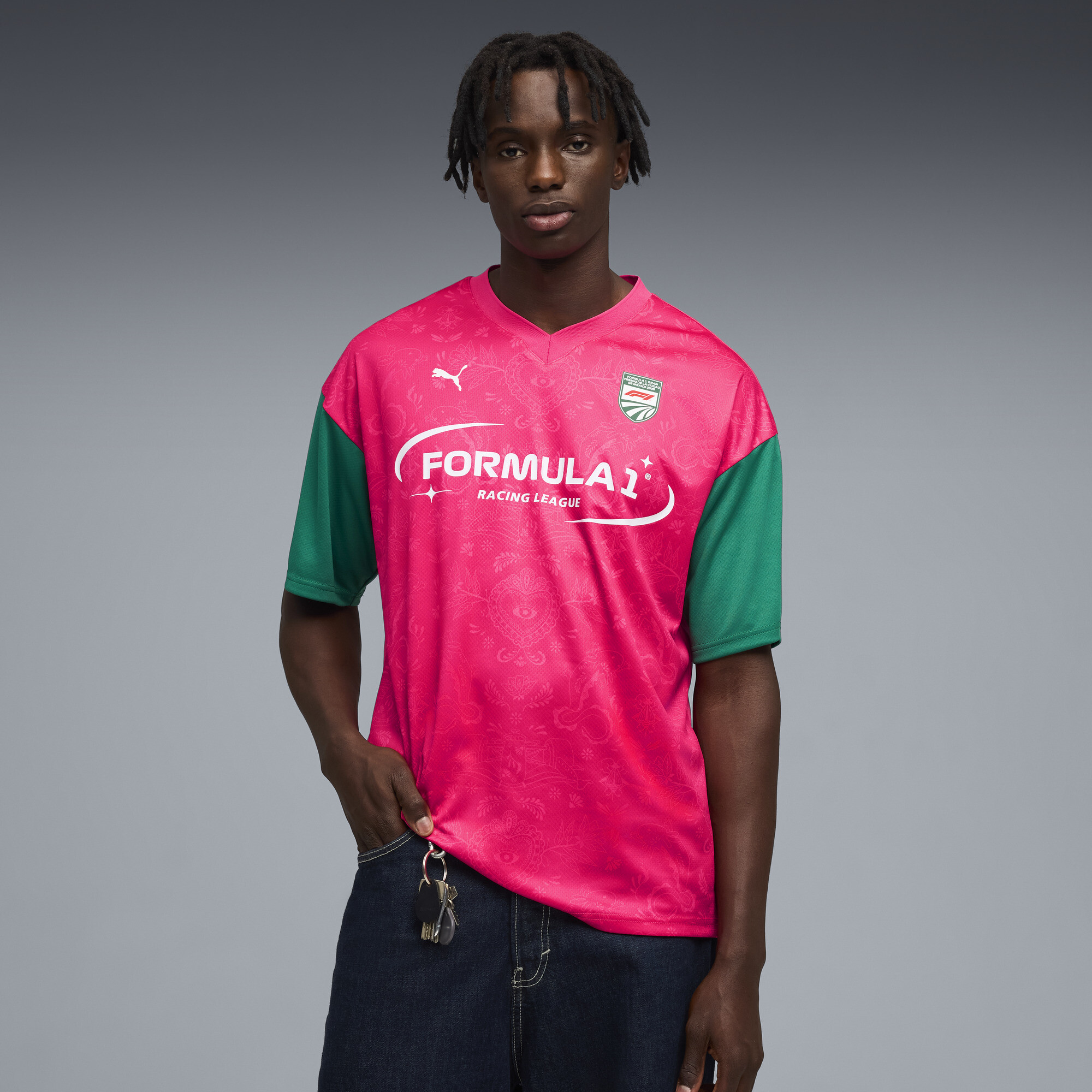 PUMA F1® Mexico Men's Relaxed Jersey in Pink, Size M