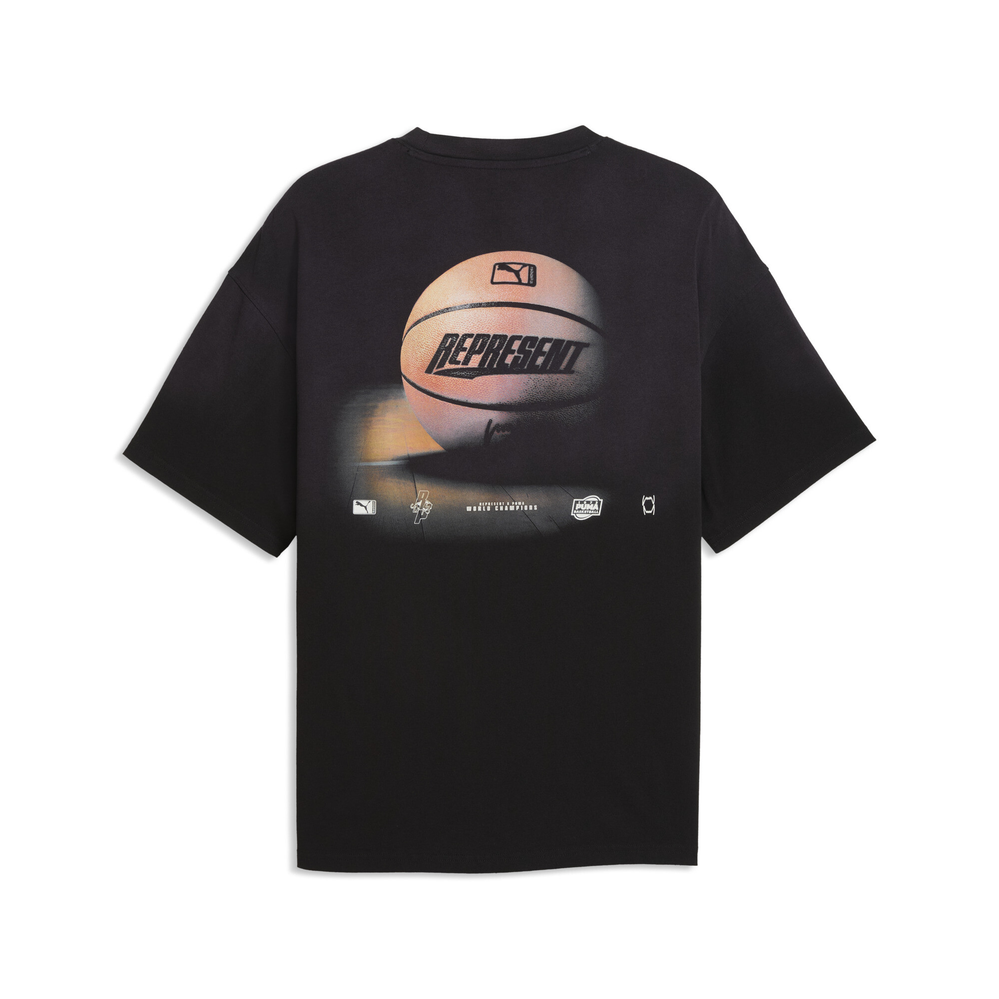 PUMA x REPRESENT oversized T-shirt voor Heren, Zwart, Maat 4XL thumbnail 2