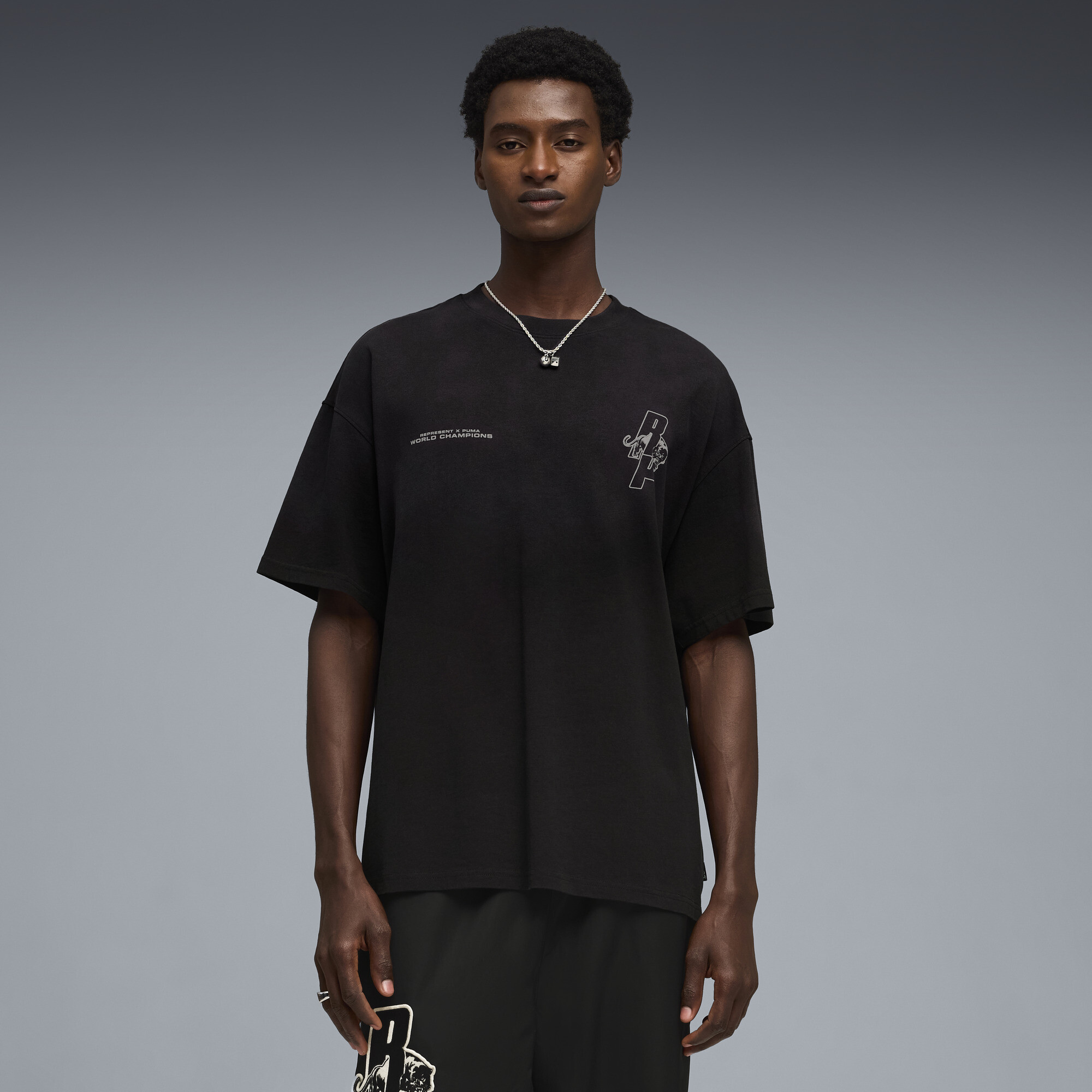 Футболка PUMA x REPRESENT Tee Oversized Men | Цвет: Черный | Puma