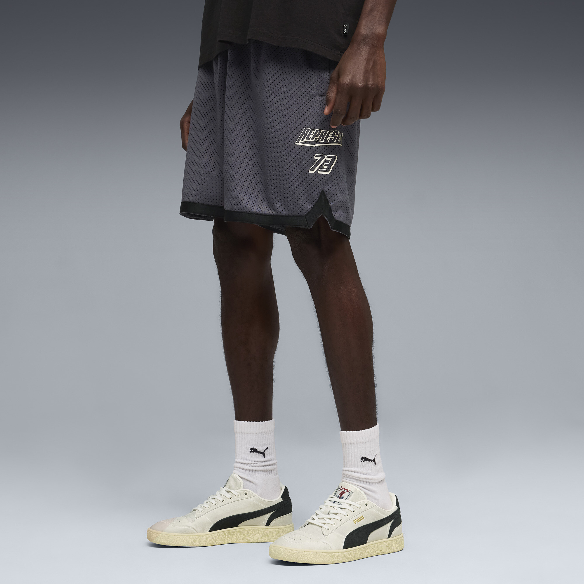 PUMA x REPRESENT Men's Shorts in Grey, Size XL