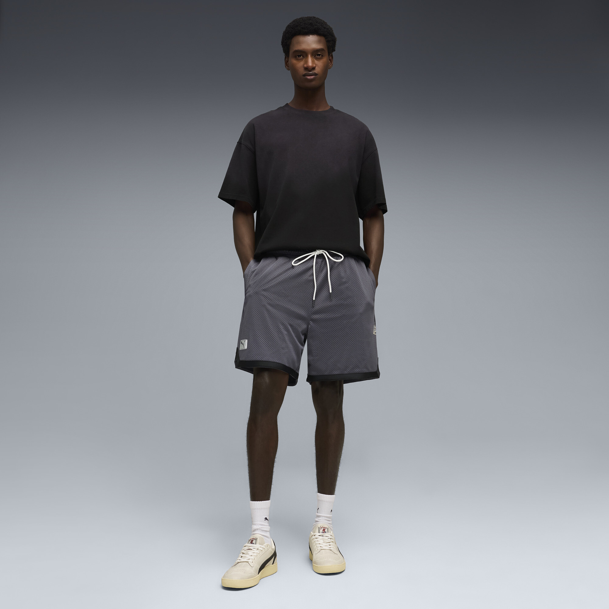PUMA x REPRESENT oversized short voor Heren, Grijs, Maat XL thumbnail 6