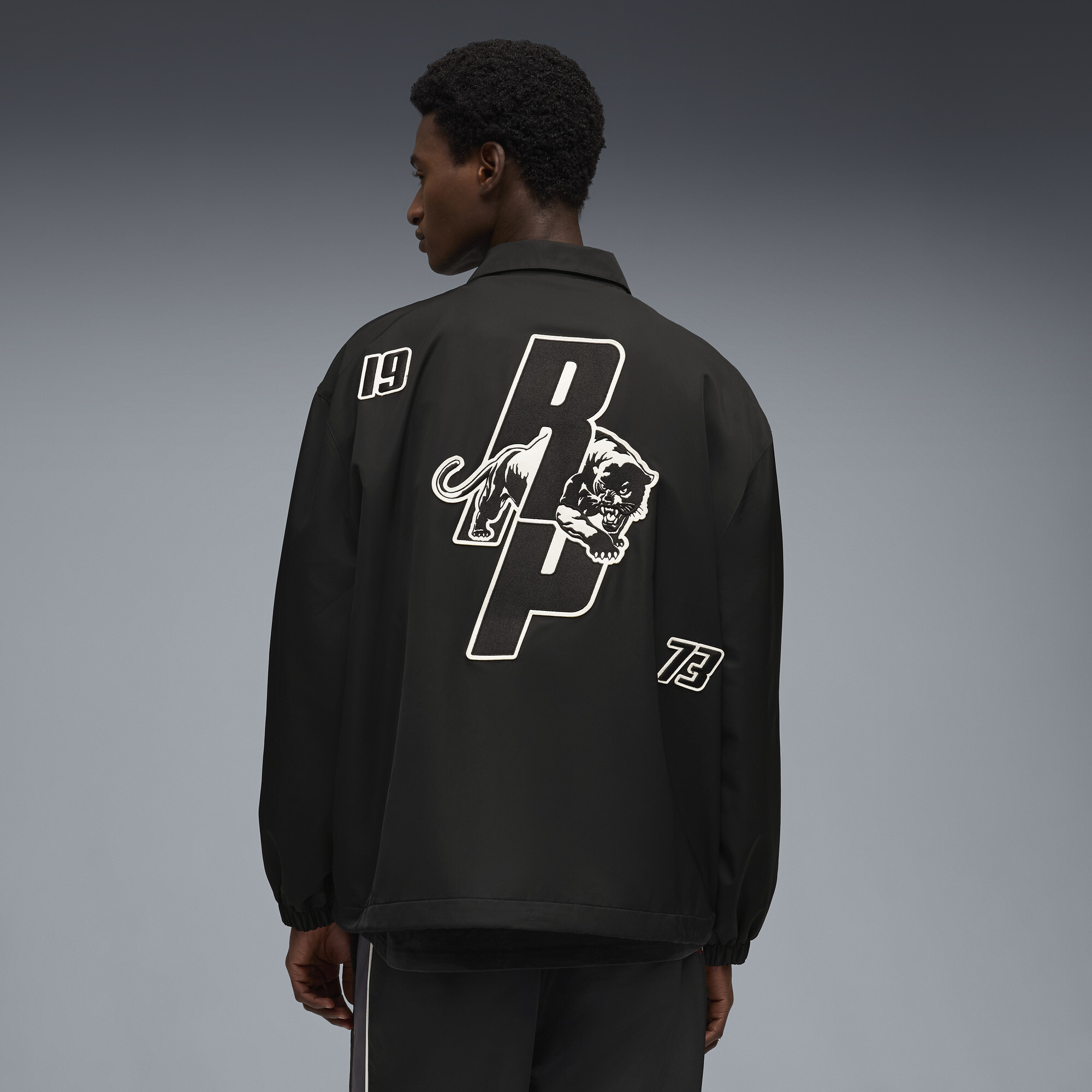 PUMA x REPRESENT Coaches jack voor Heren, Zwart, Maat M thumbnail 6