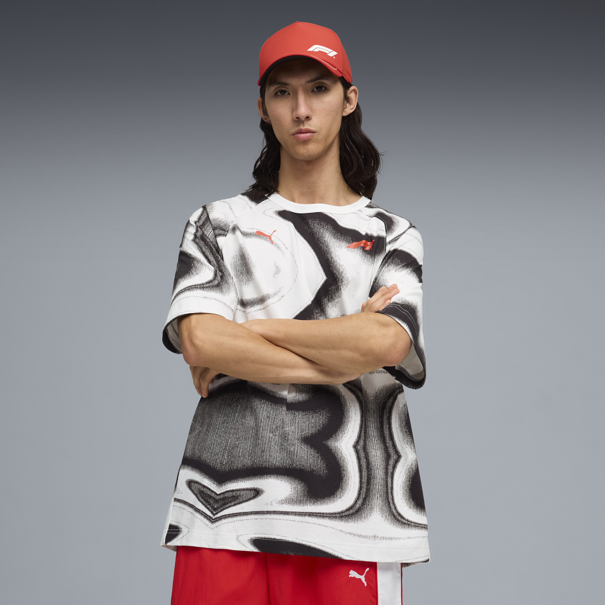 PUMA F1® Lifestyle bedrukt T-shirt voor Heren, Wit, Maat XXL thumbnail 4