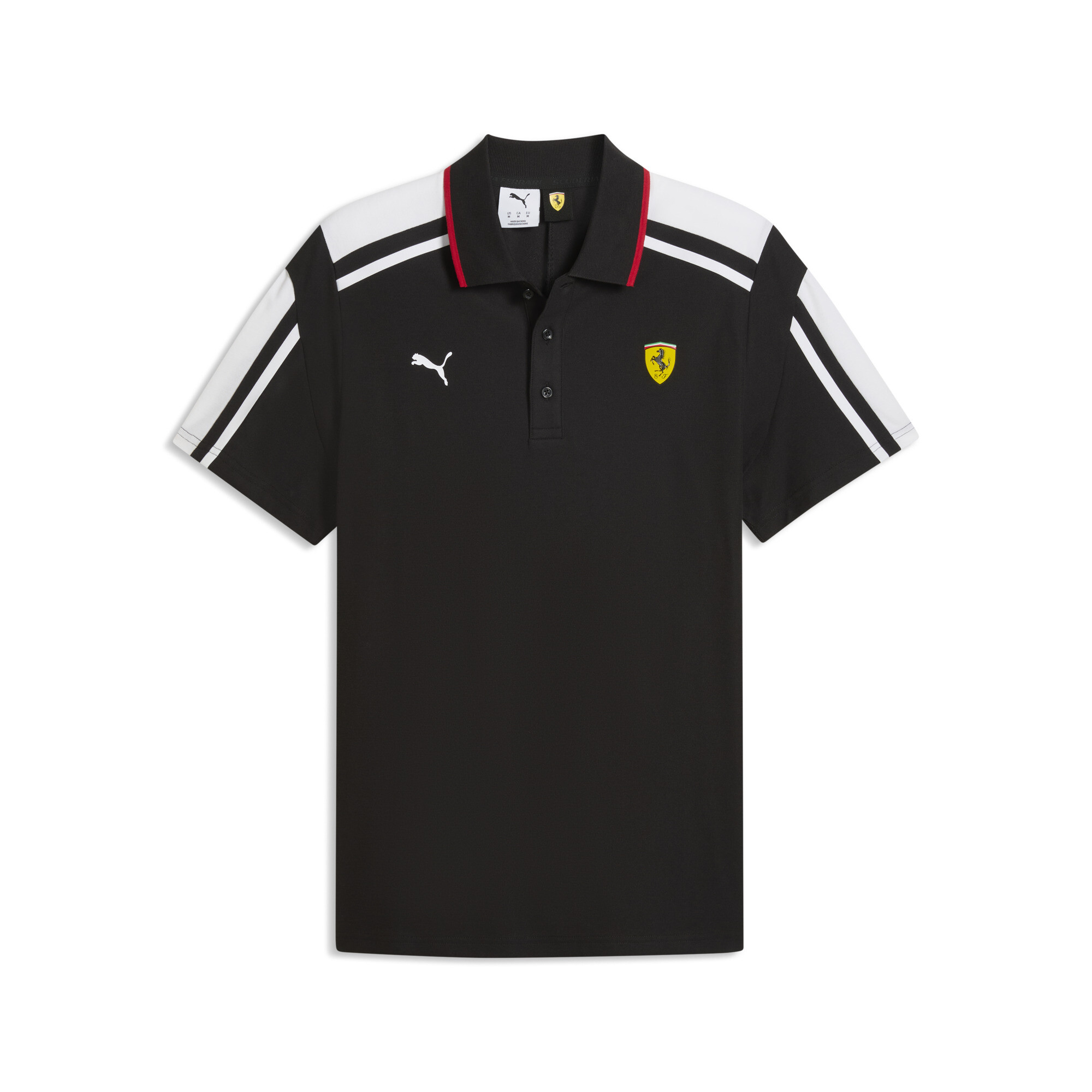 PUMA Scuderia Ferrari MT7 polo voor Heren, Zwart, Maat XS thumbnail 3