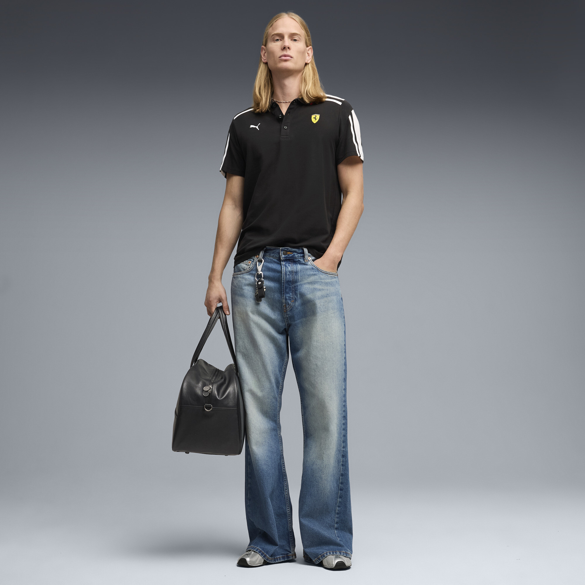 PUMA Scuderia Ferrari MT7 polo voor Heren, Zwart, Maat XS thumbnail 4