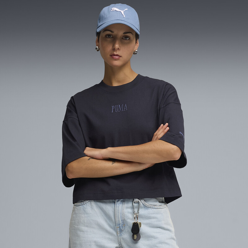 

Women's PUMA PREMIUM ESSENTIALS Oversized Graphic Tee