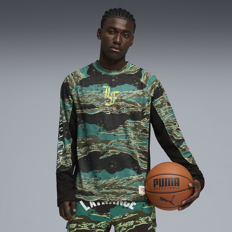 Men's PUMA LaFrance Supply Long Sleeve Printed Basketball Jersey