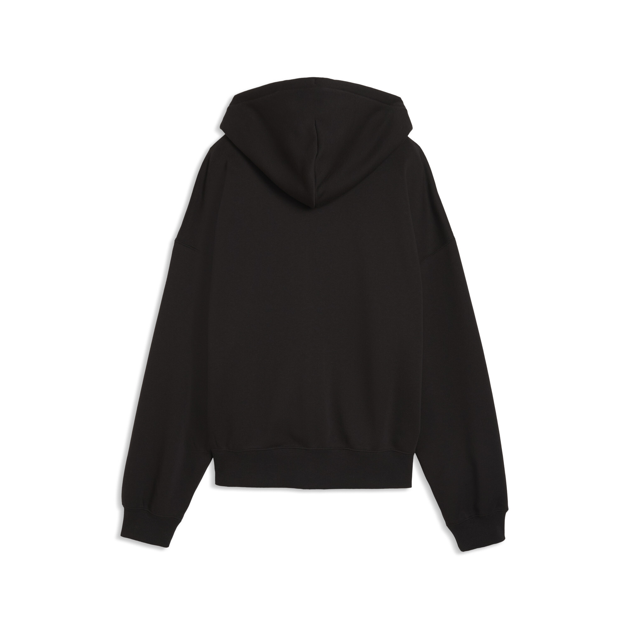 PUMA Essentials Oversized hoodie van fleece met rits voor Dames, Zwart, Maat L thumbnail 2