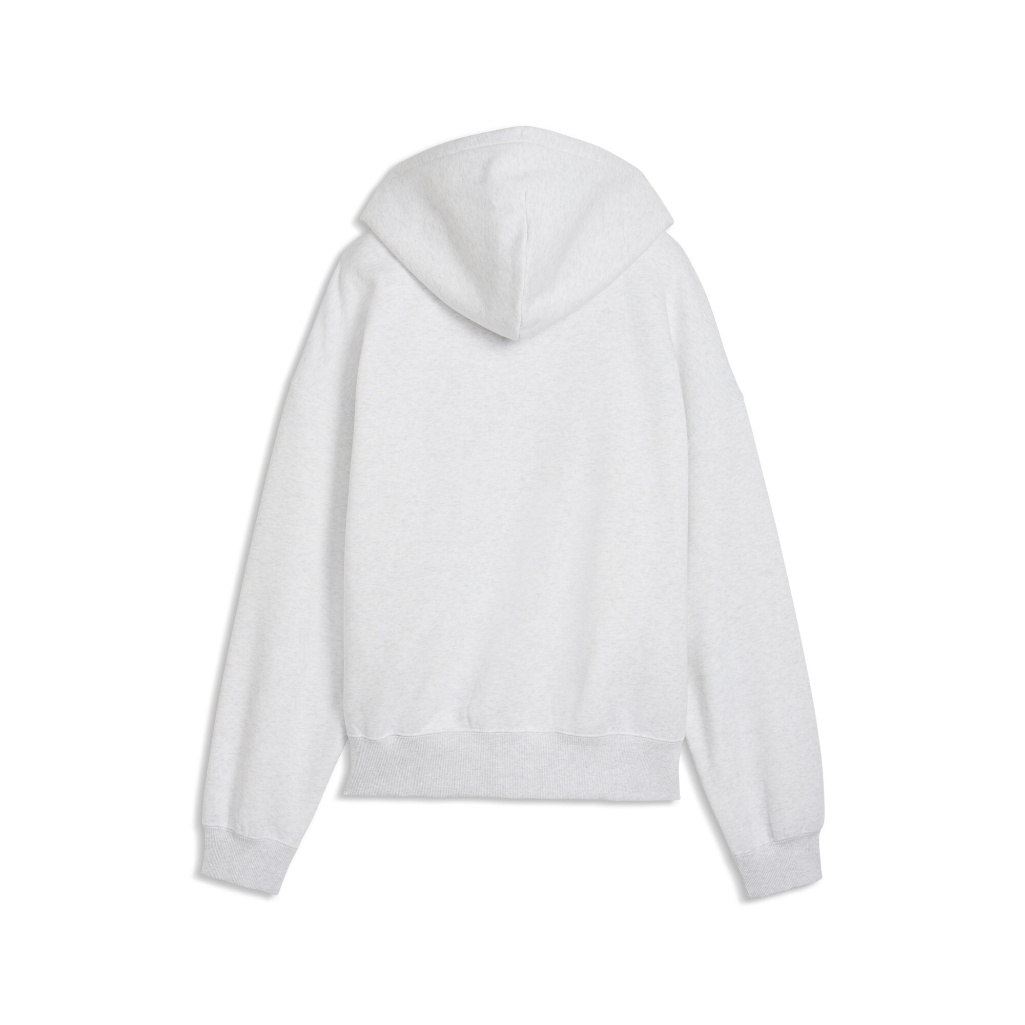 PUMA Essentials Oversized hoodie van fleece met rits voor Dames, Wit, Maat XL thumbnail 2