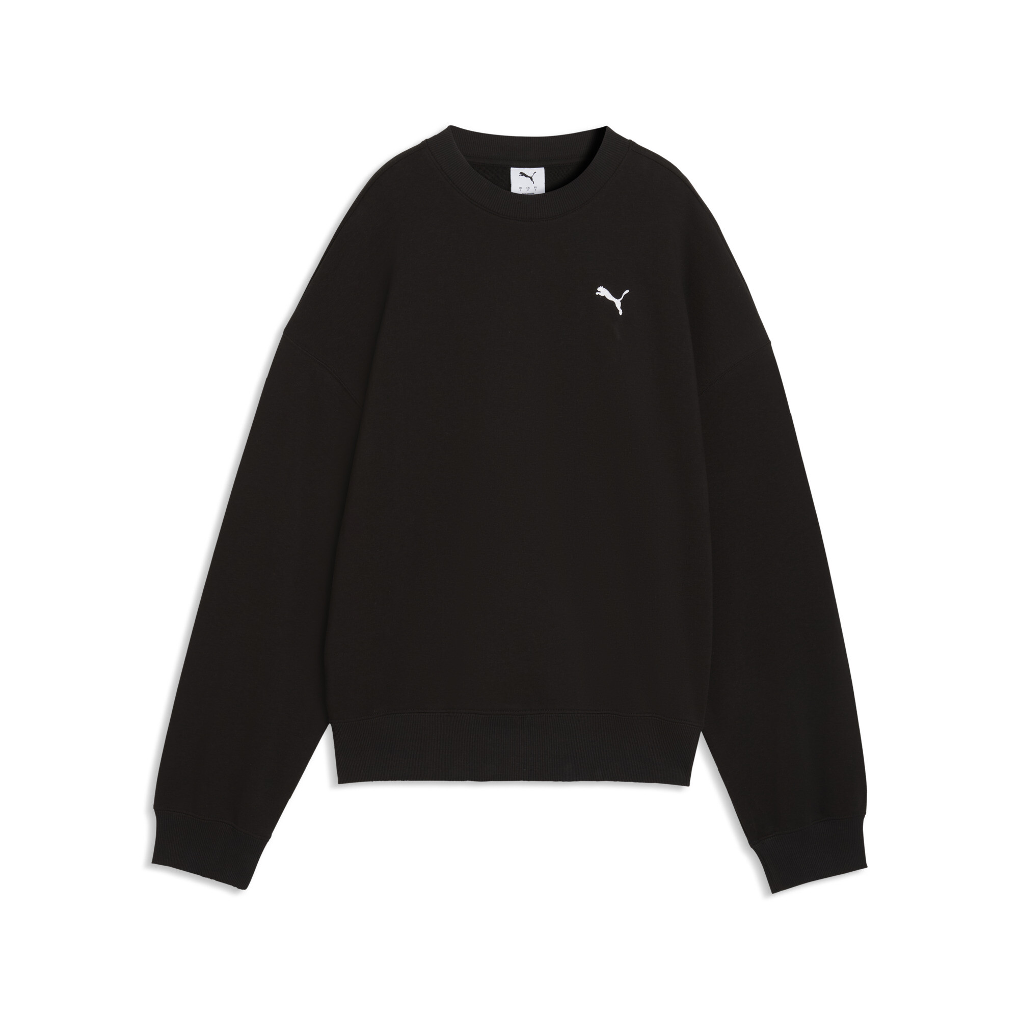 PUMA Wardrobe Essentials oversized sweatshirt voor Dames, Zwart, Maat XS thumbnail 3
