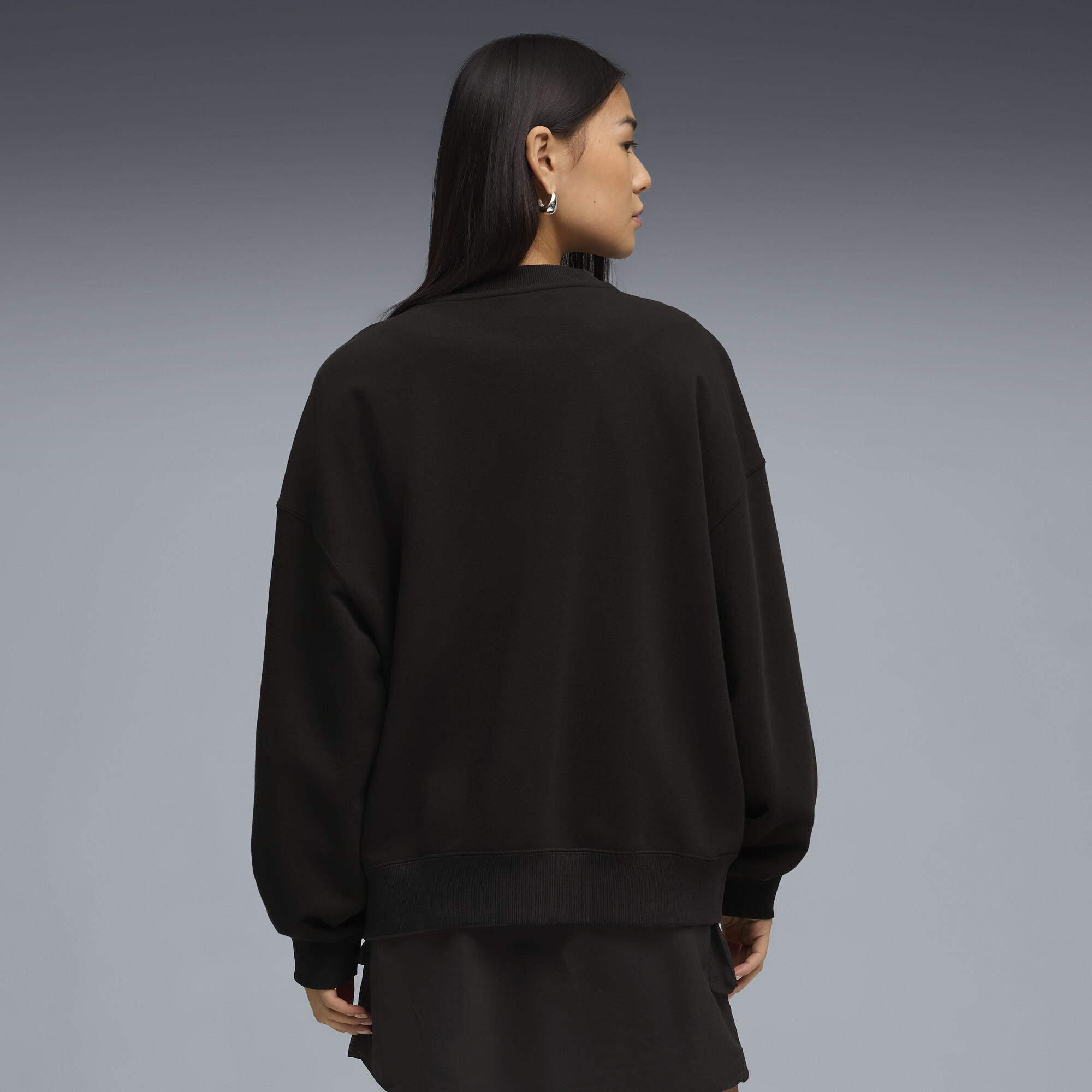 PUMA Wardrobe Essentials oversized sweatshirt voor Dames, Zwart, Maat XS thumbnail 5