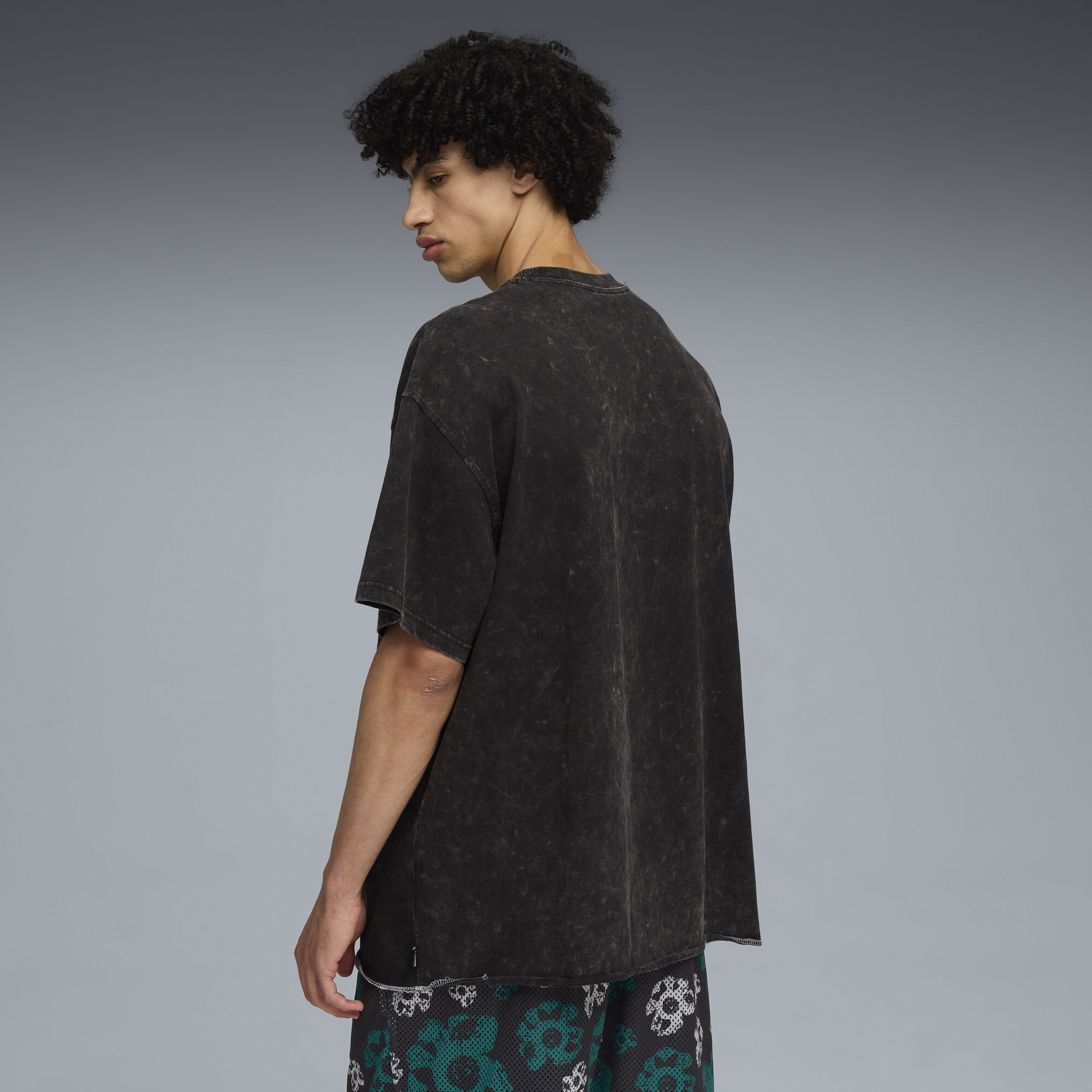 PUMA Hoopocaplypse uniseks basketbal-T-shirt I, Zwart, Maat S thumbnail 5