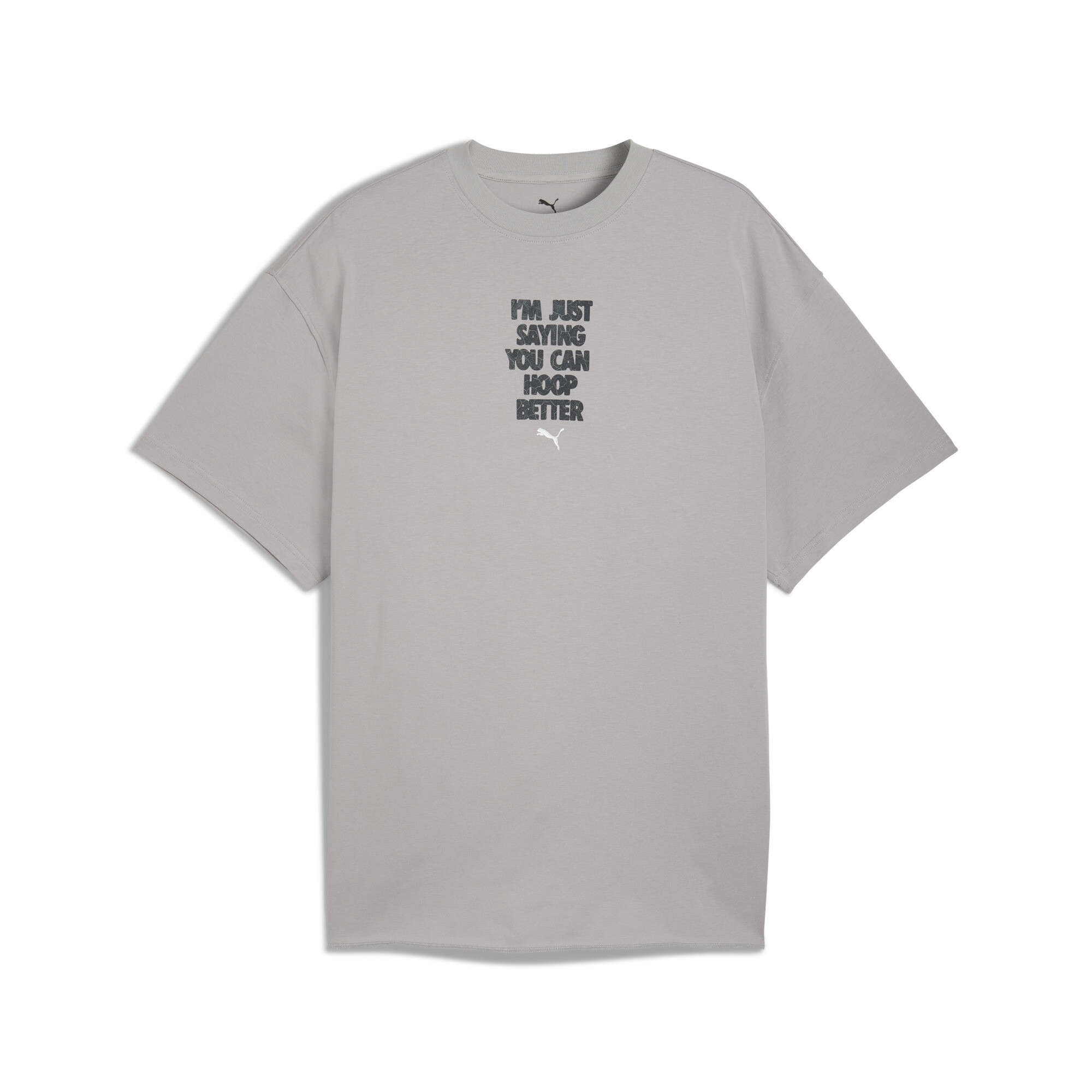 PUMA Hoopocalypse uniseks basketbal-T-shirt II, Grijs, Maat 3XL thumbnail 3