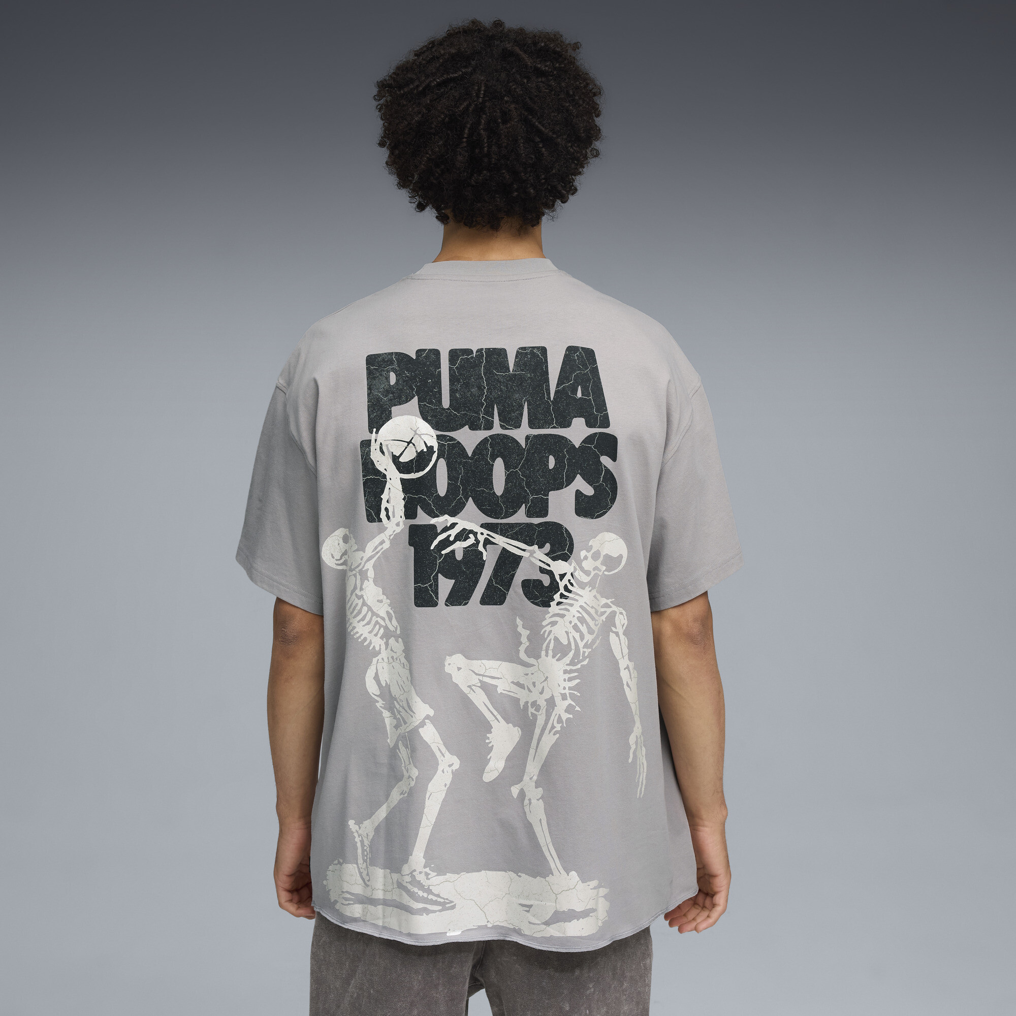 PUMA Hoopocalypse uniseks basketbal-T-shirt II, Grijs, Maat 3XL thumbnail 5